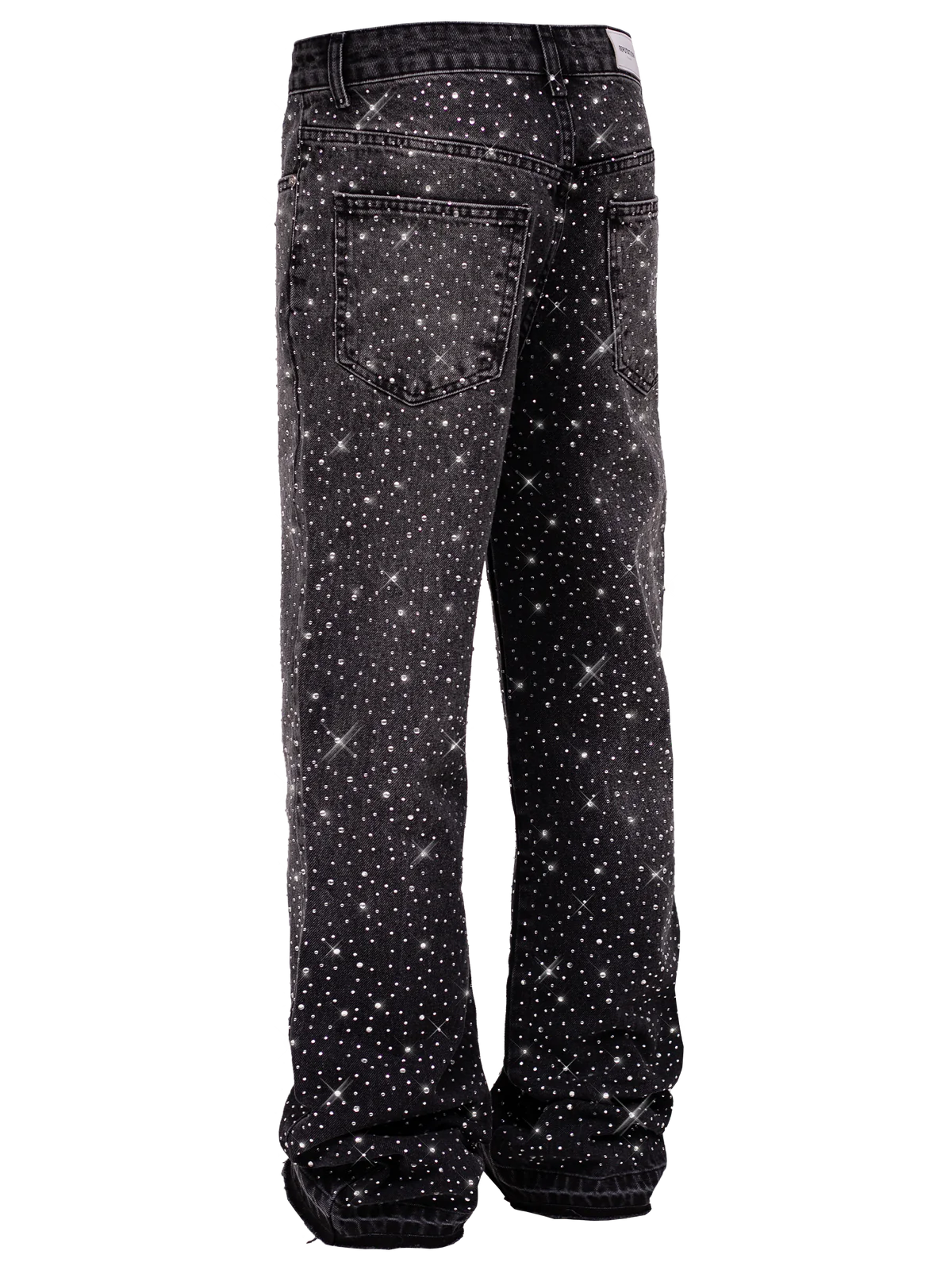 CRYSTAL FLARE DENIM - BLACK