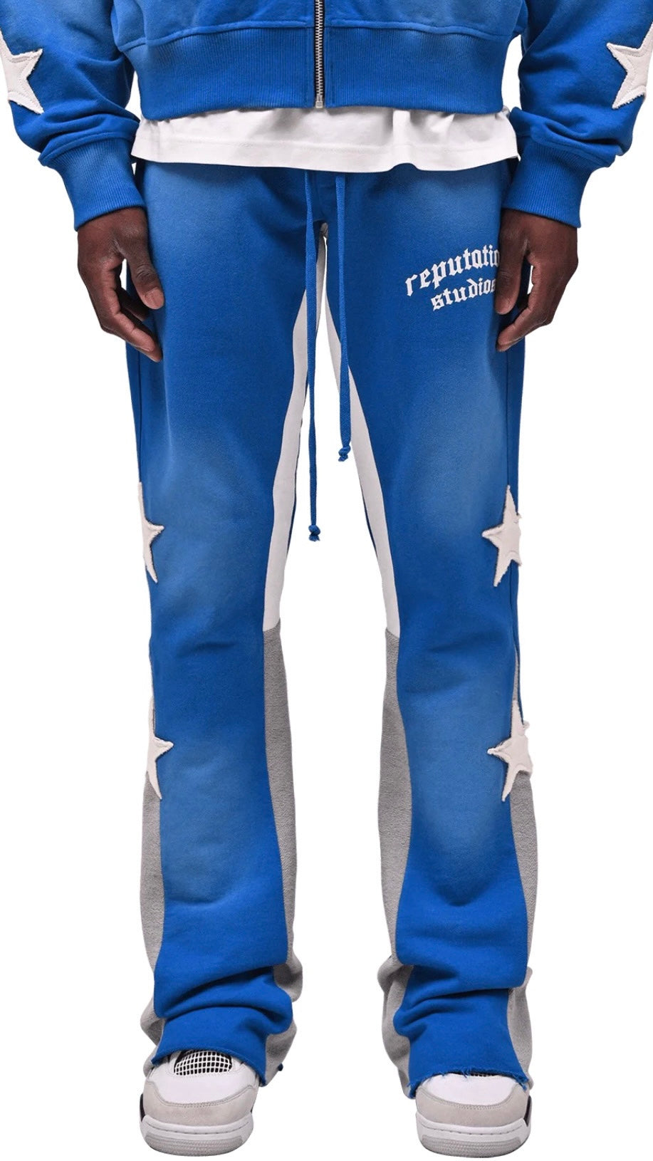SUN FADE FLARE SWEATPANTS - ROYAL BLUE