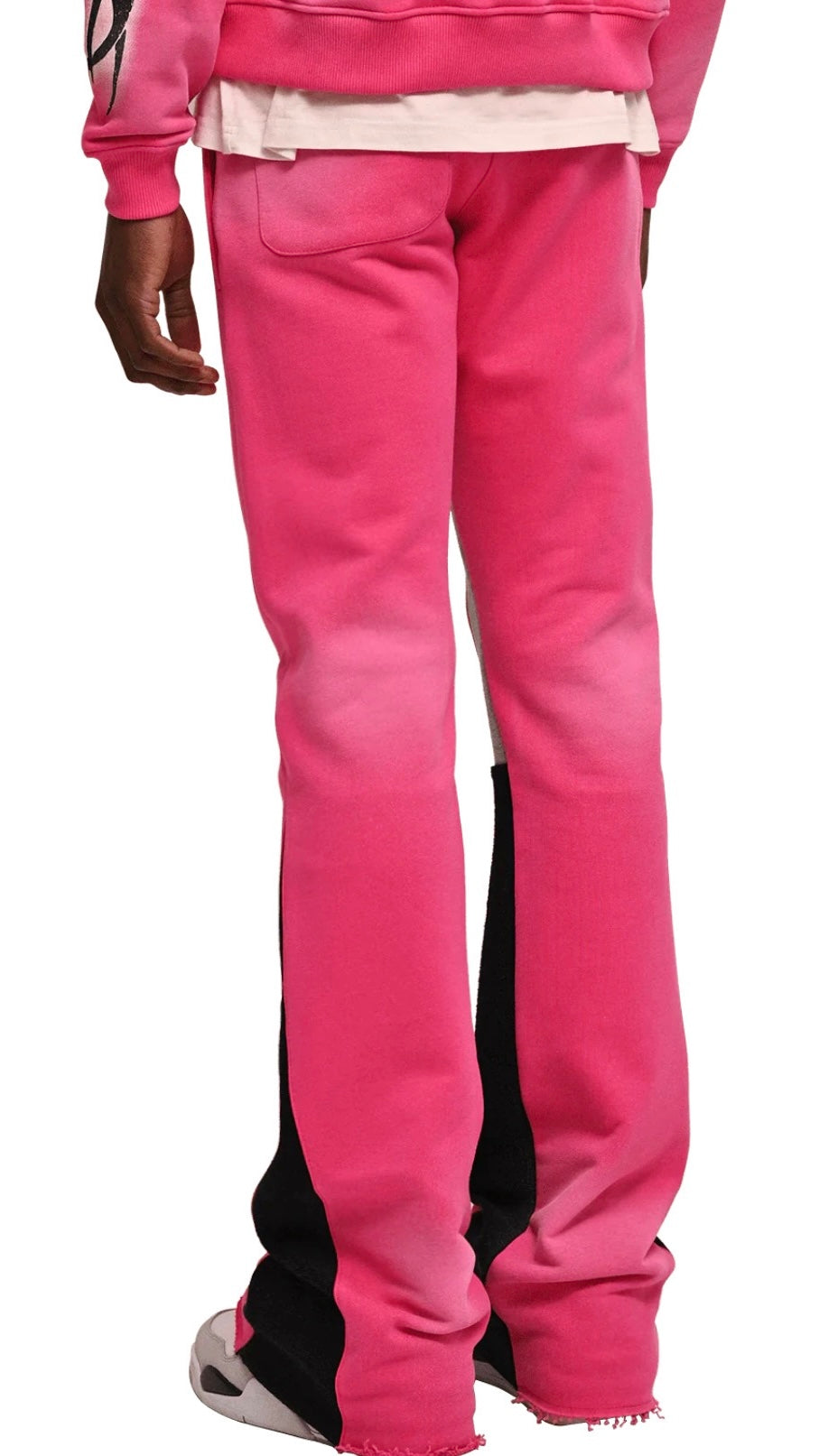 TRIBAL FLARE SWEATPANTS - HOT PINK