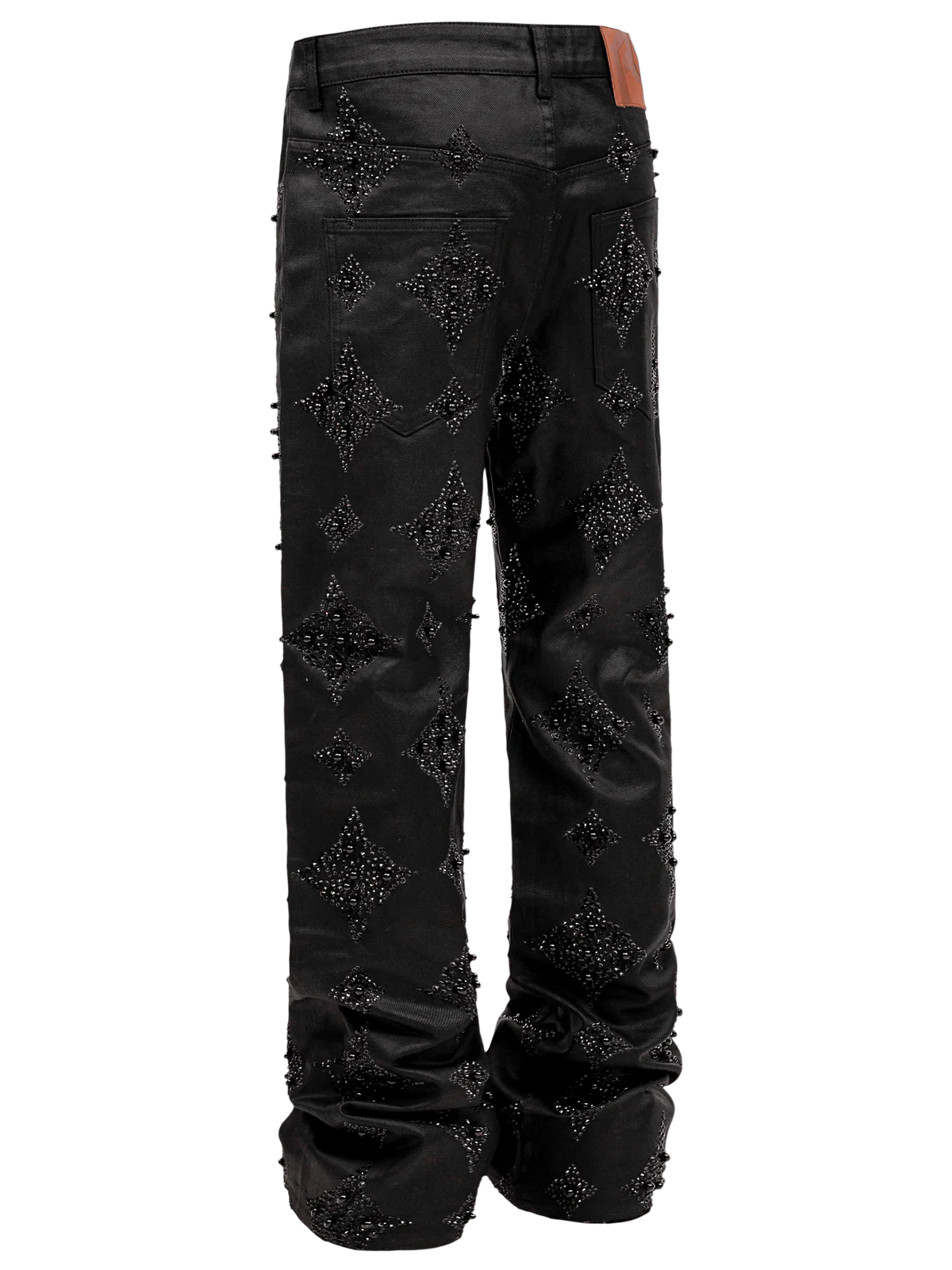 BLACK WAX EMBELLISH DENIM