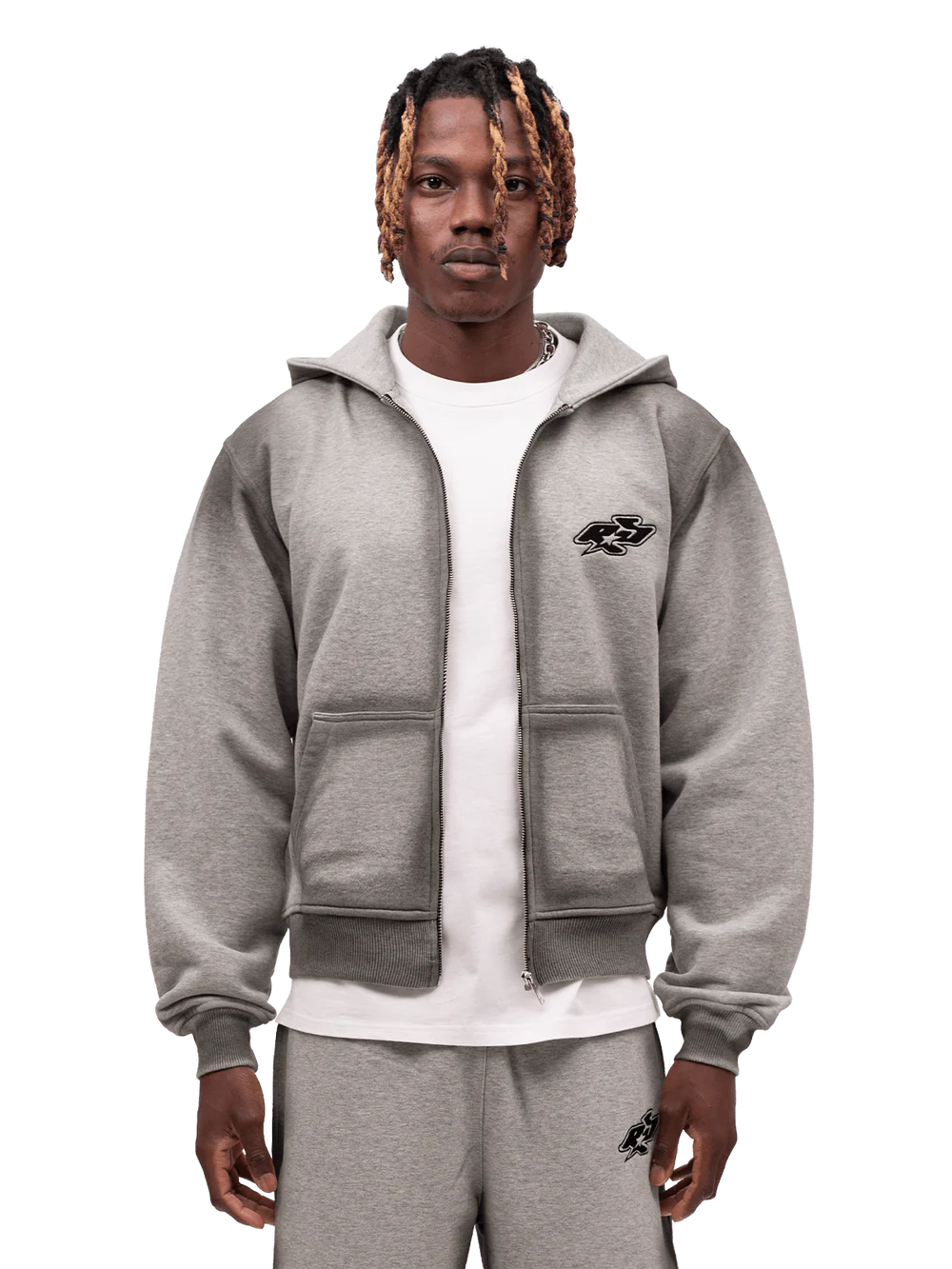 Y2K Zipper Hoodie - Heather Grey