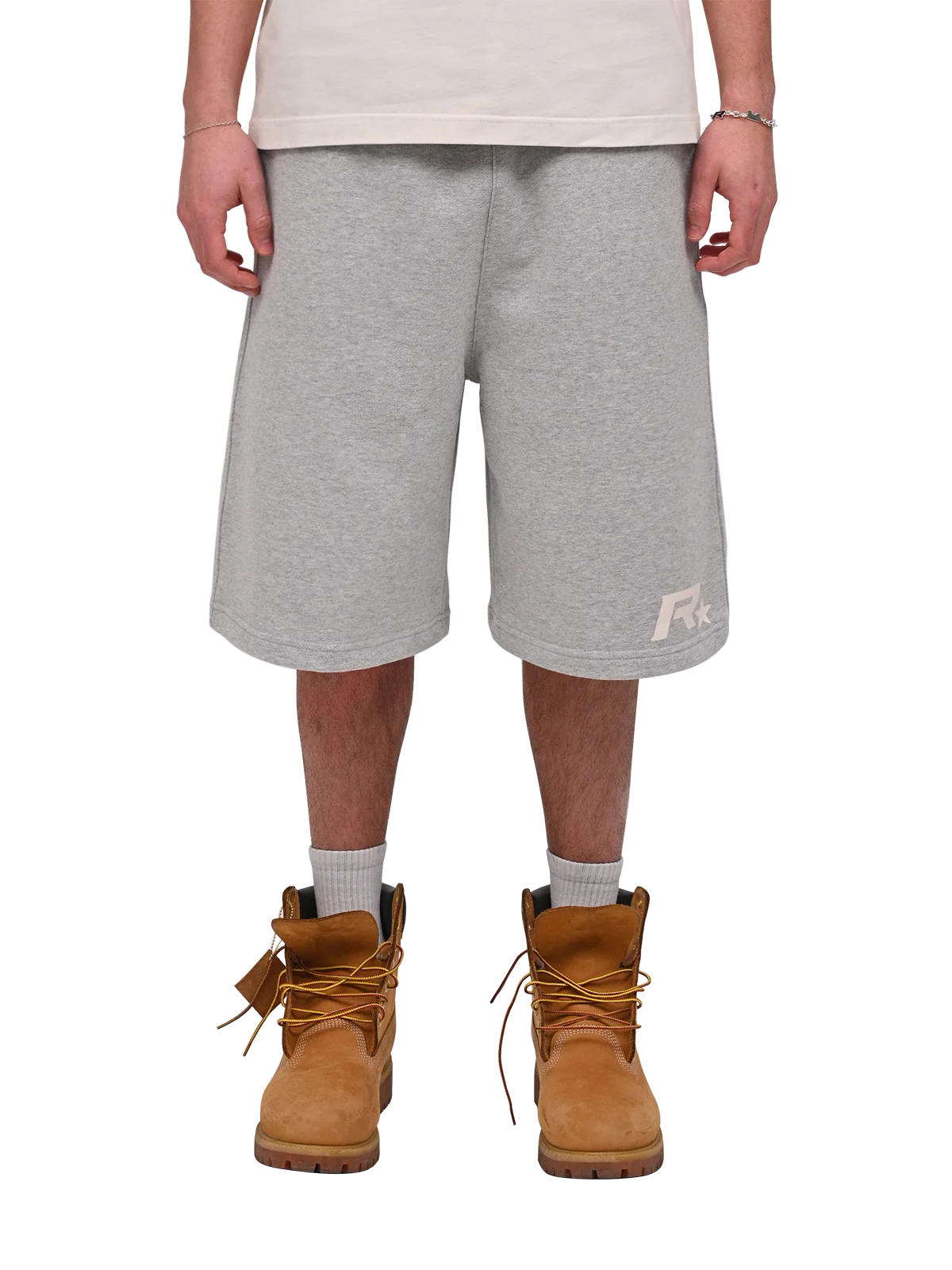 BAGGY JERSEY SHORTS - HEATHER GREY