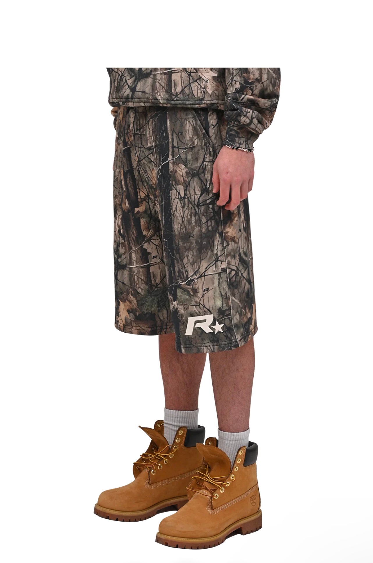 BAGGY JERSEY SHORTS - FOREST CAMO