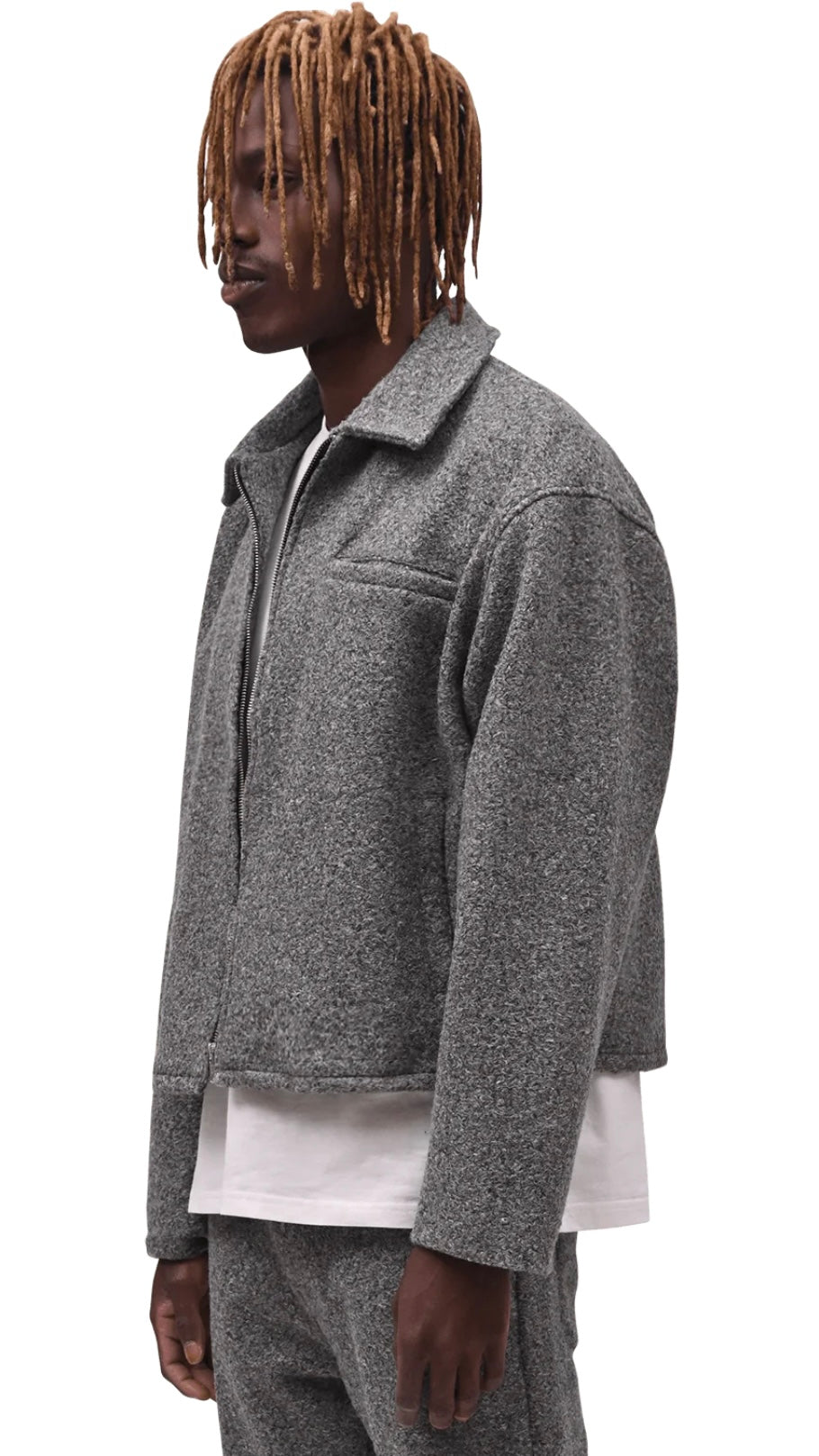 CROPPED JACKET - STONE