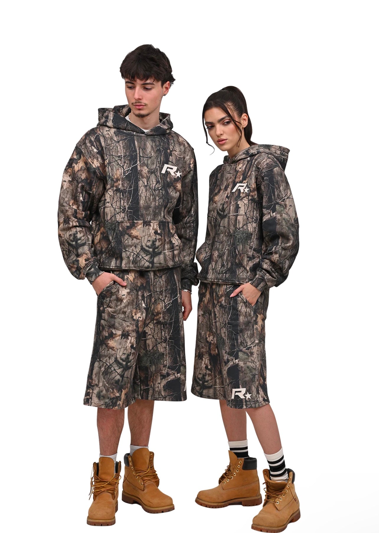 BAGGY JERSEY SHORTS - FOREST CAMO