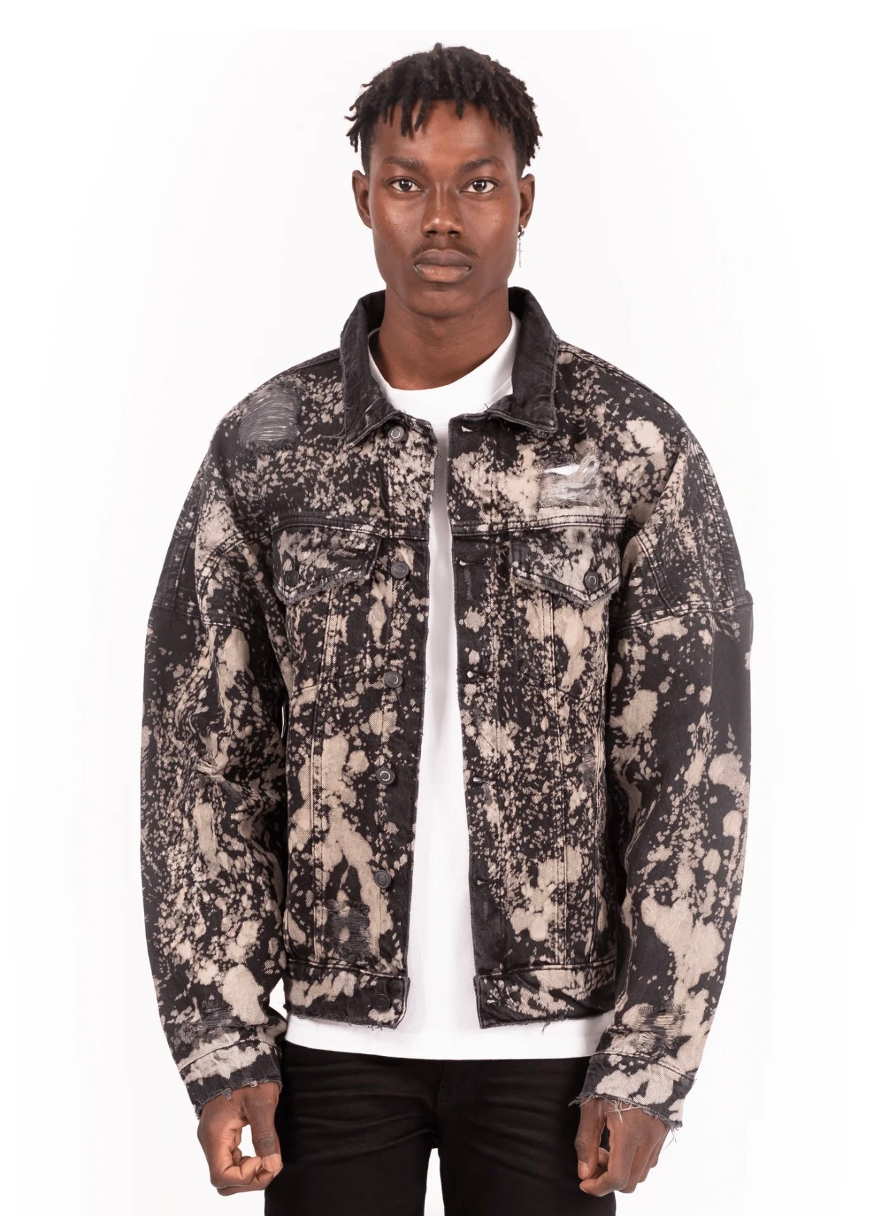 OVERSIZED DENIM JACKET - SPLATTER