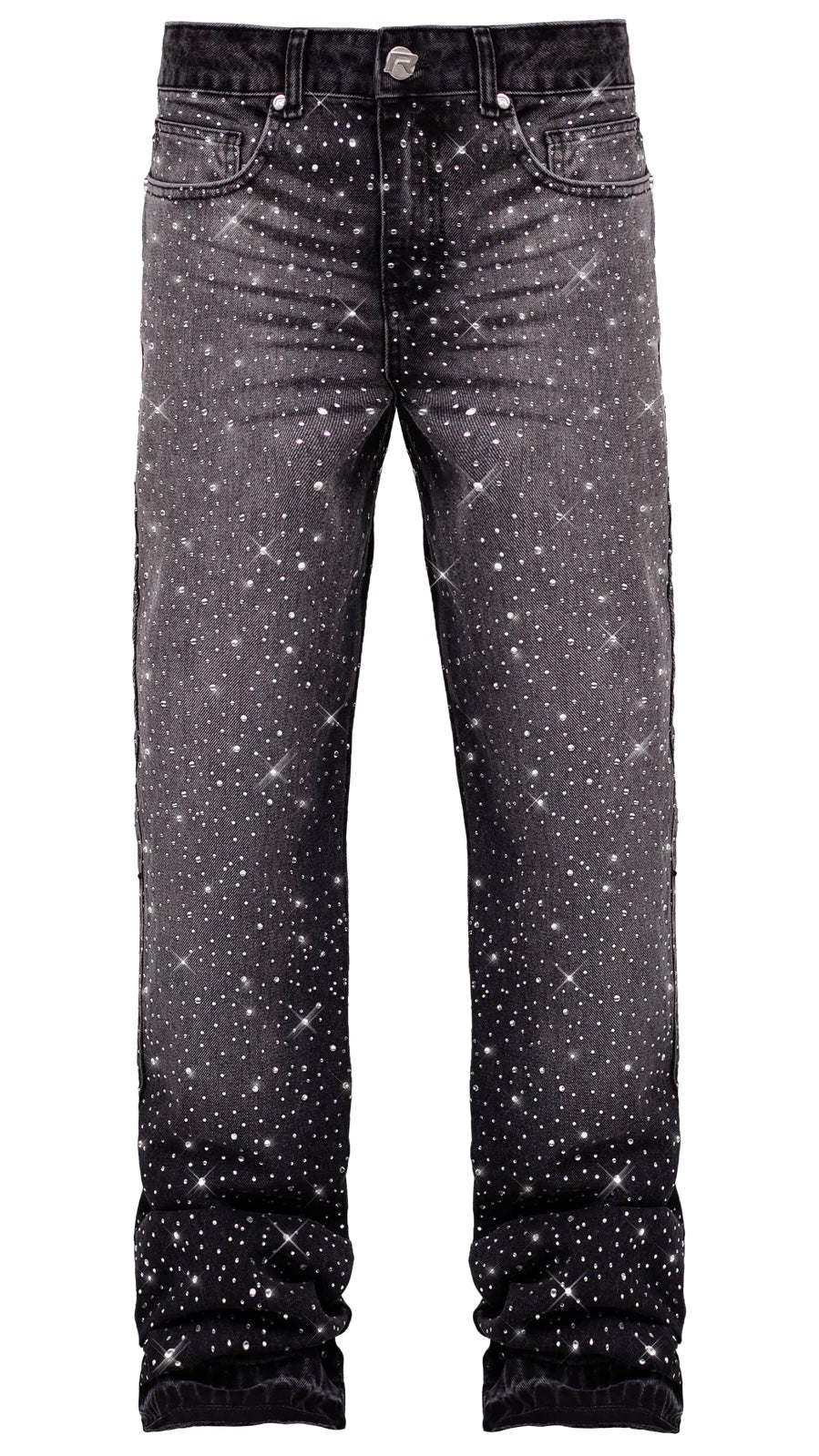 CRYSTAL FLARE DENIM - BLACK