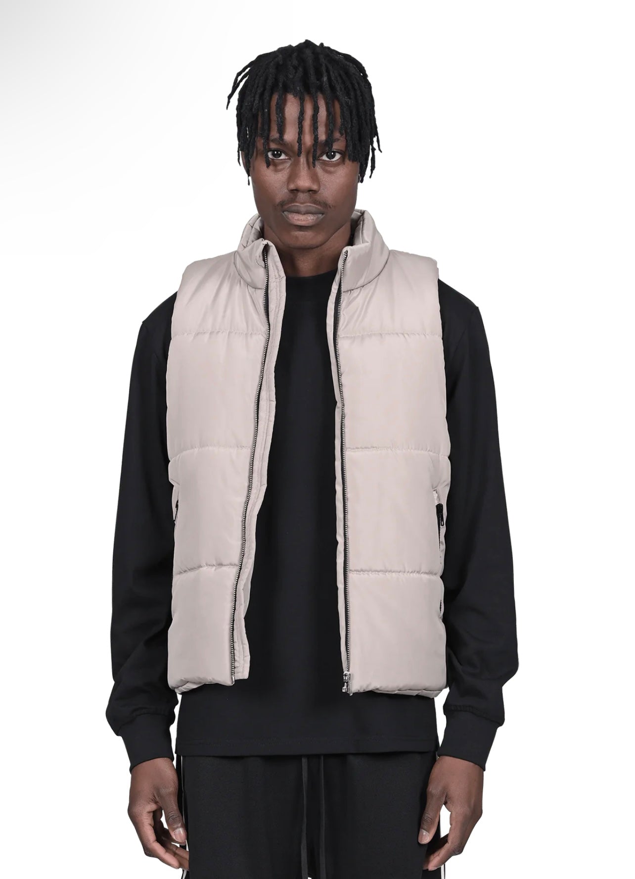 PUFFER GILET - BEIGE