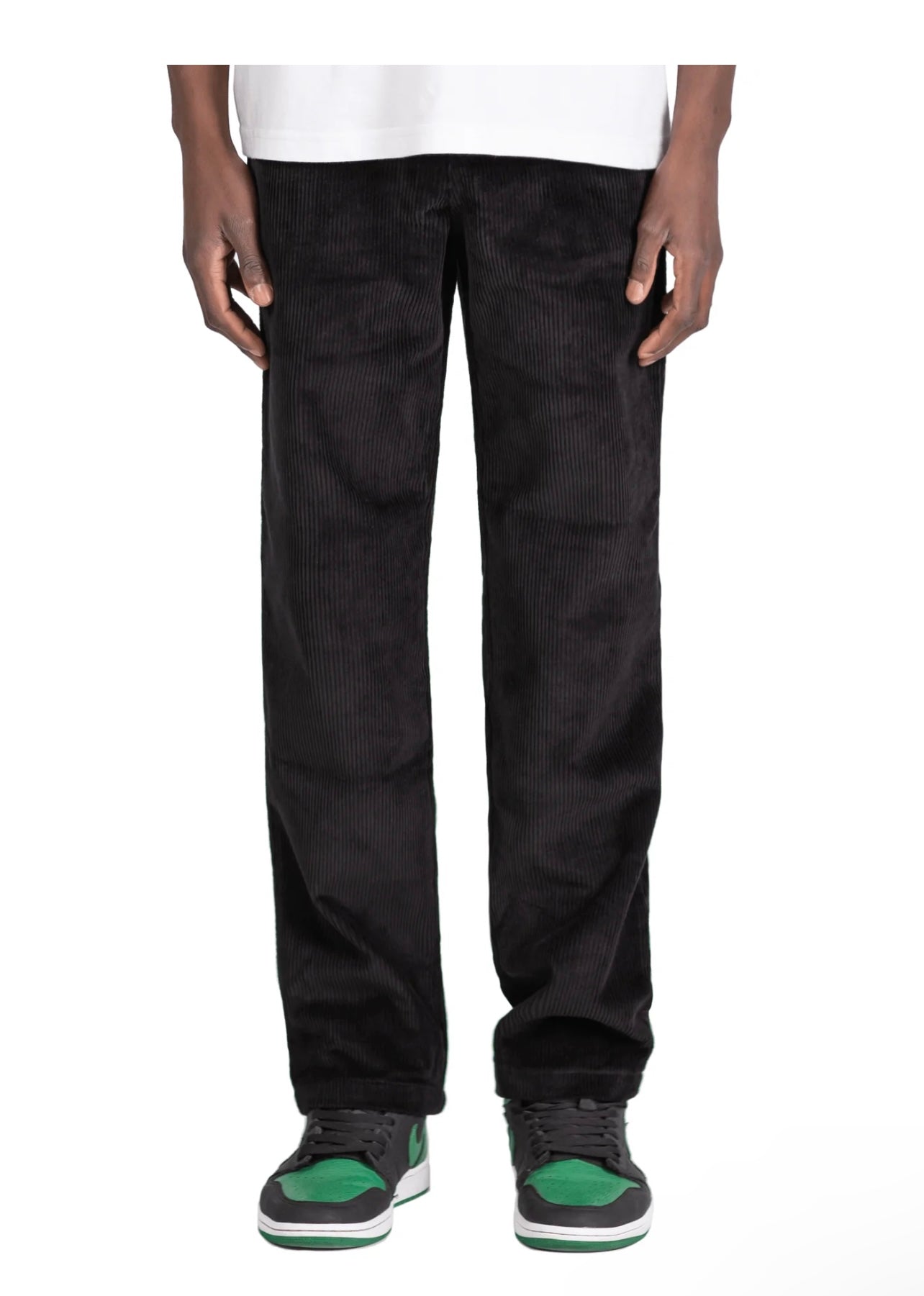 CORD PANTS - BLACK