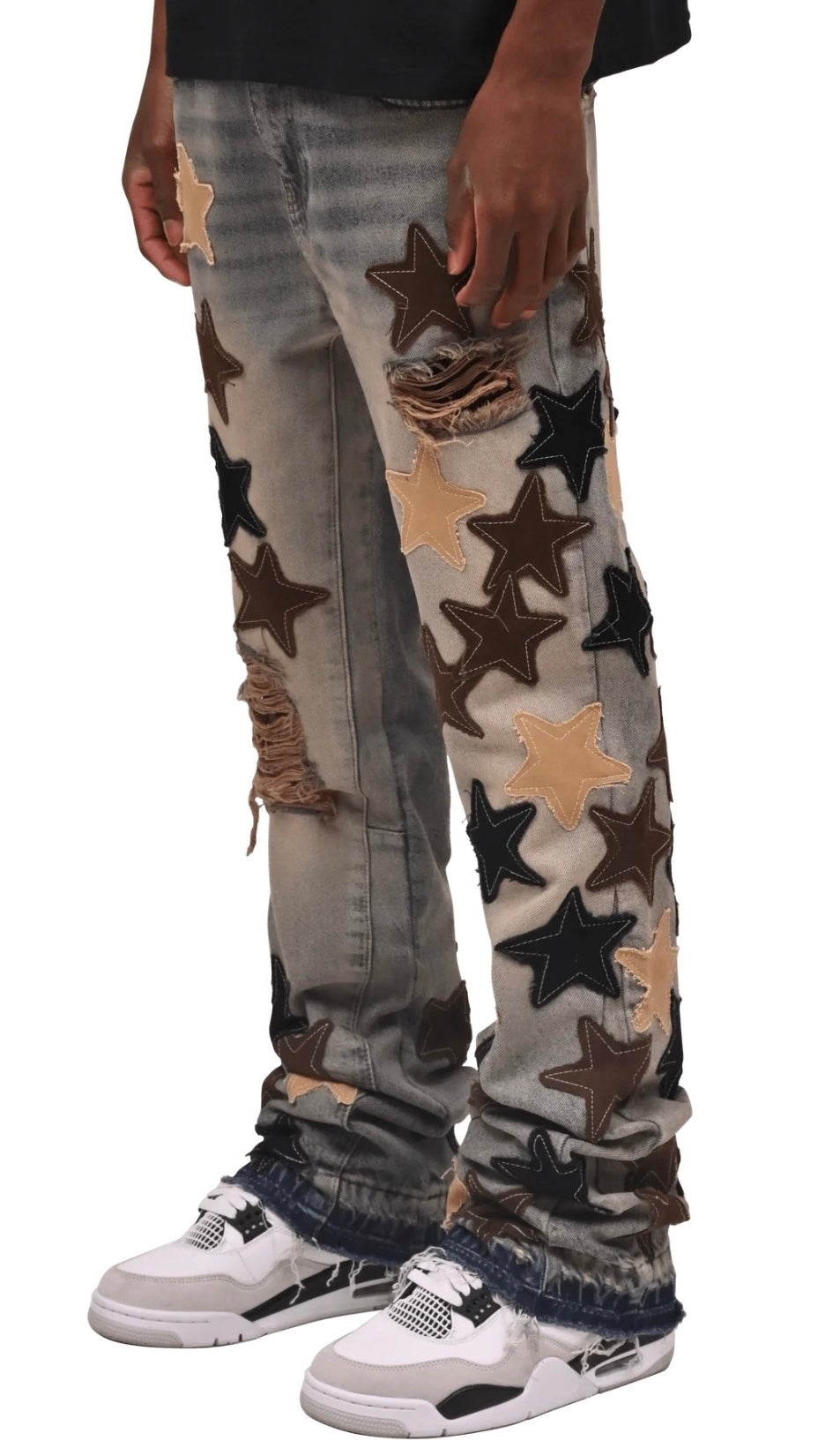 STAR FLARE DENIM - CREAM WASH