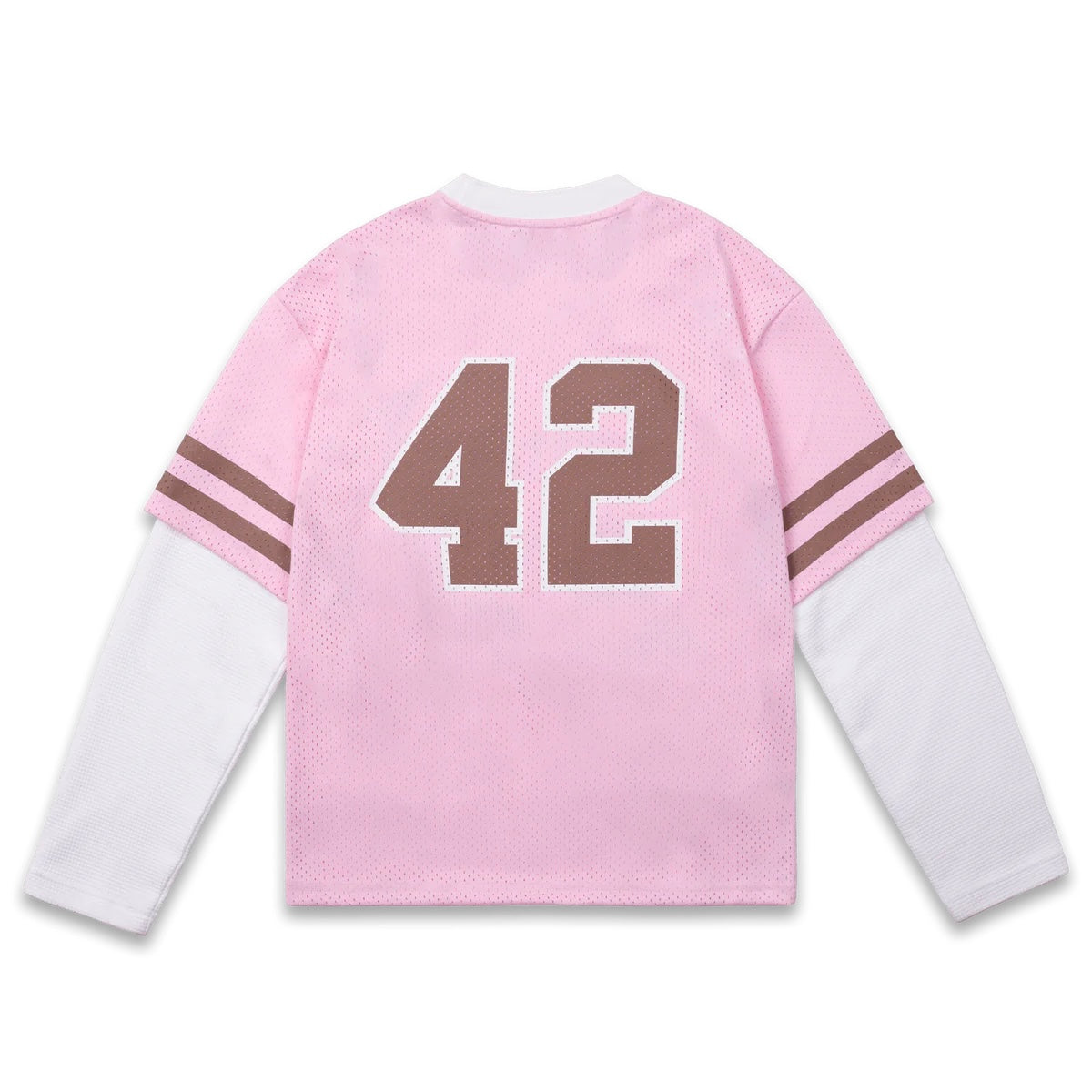 MESH LAYERED JERSEY - PINK