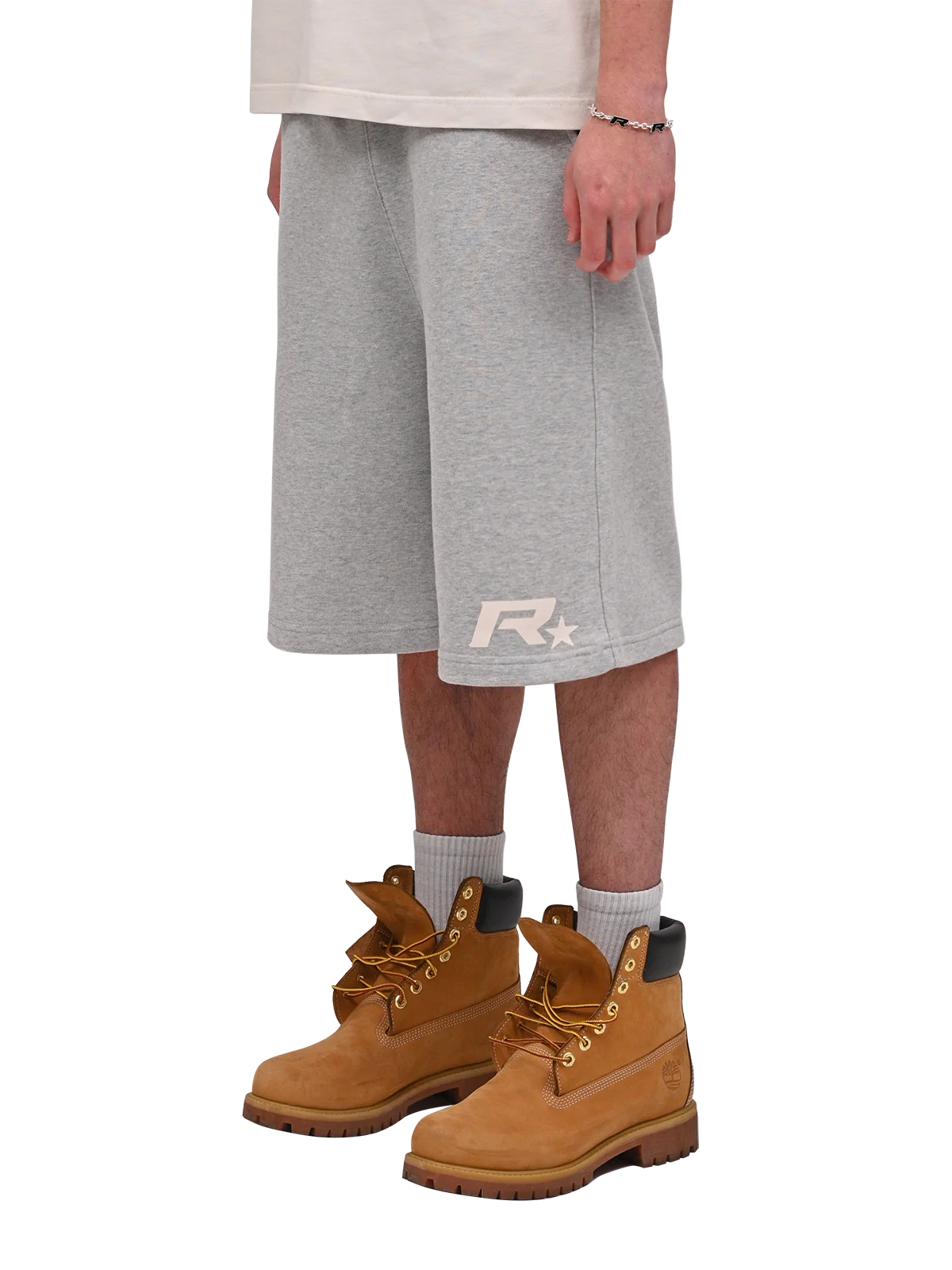 BAGGY JERSEY SHORTS - HEATHER GREY