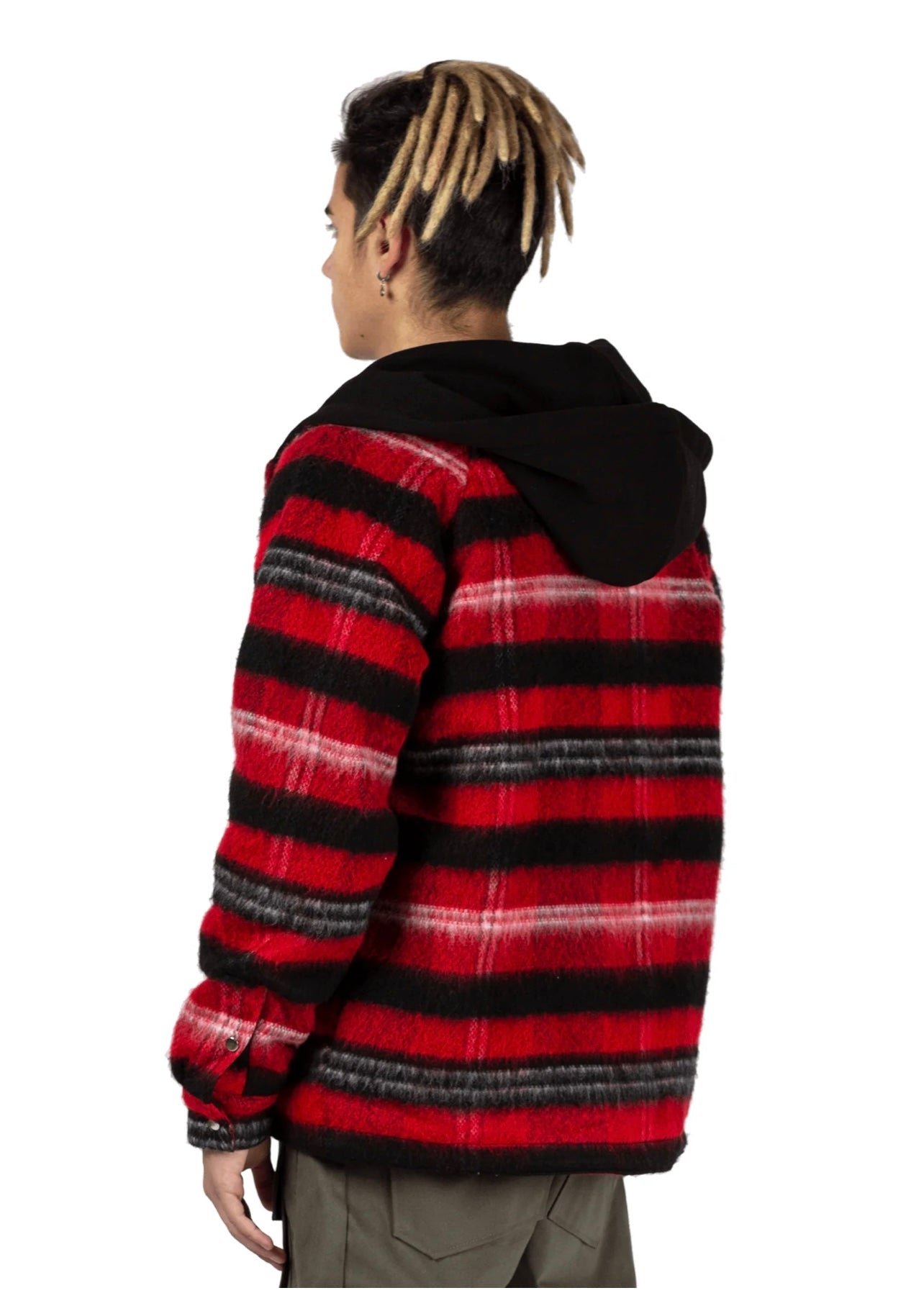OVERSIZED TARTAN SHIRT - RED