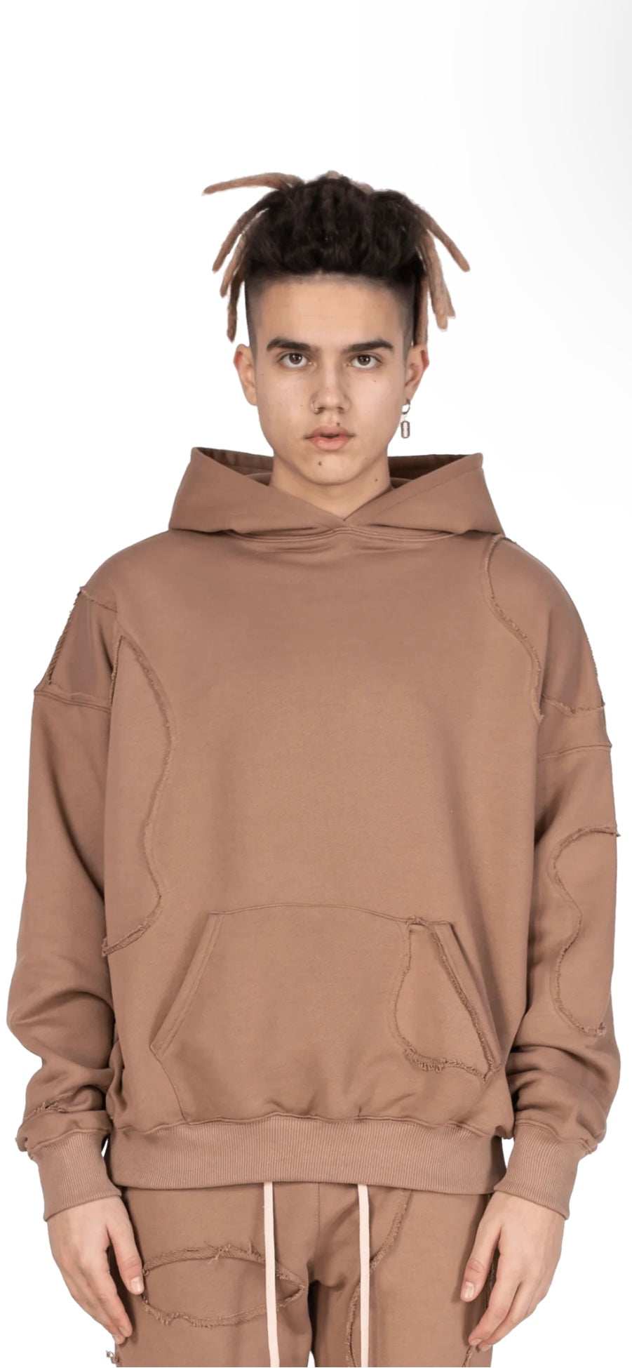 REPAIRED HOODIE - CLAY