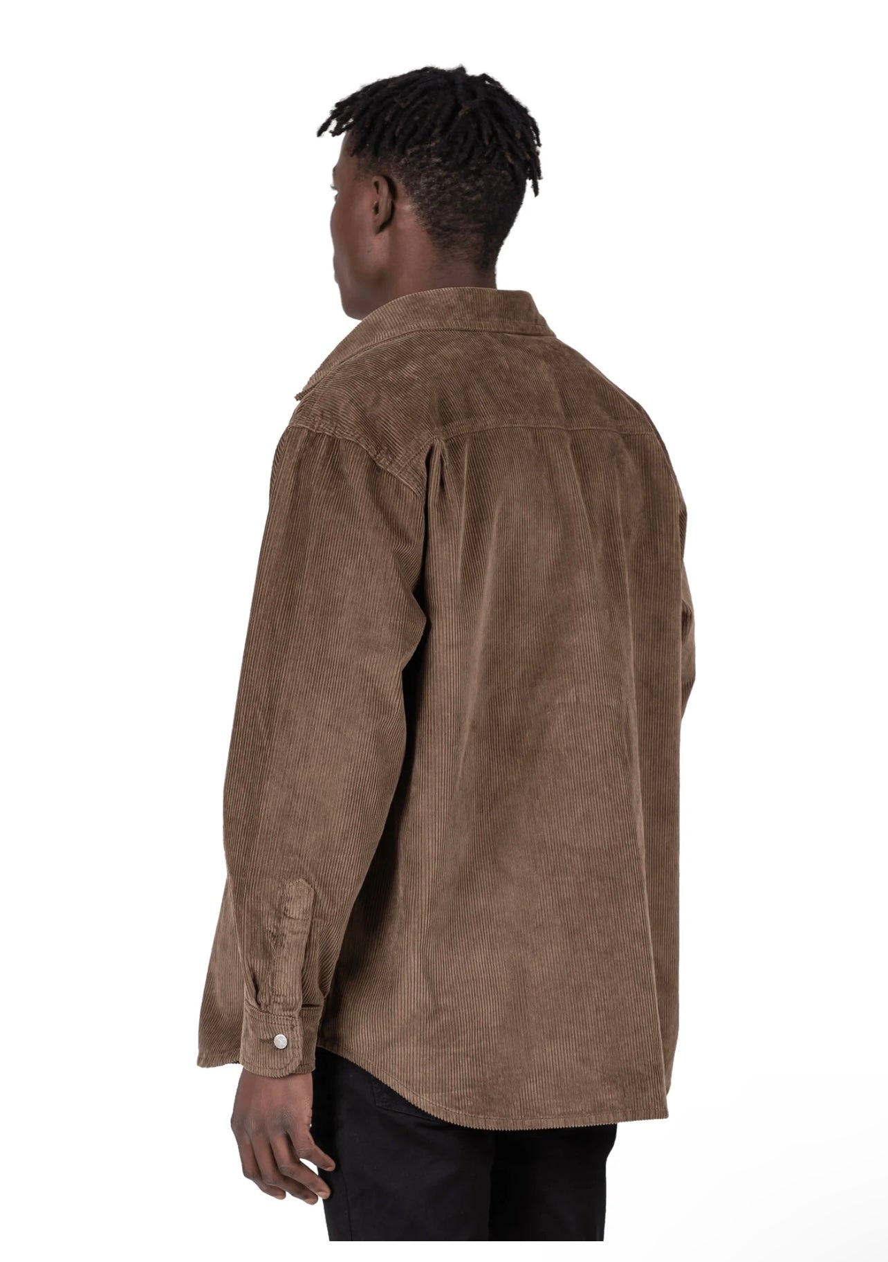 OVERSIZED CORD SHIRT - OLIVE