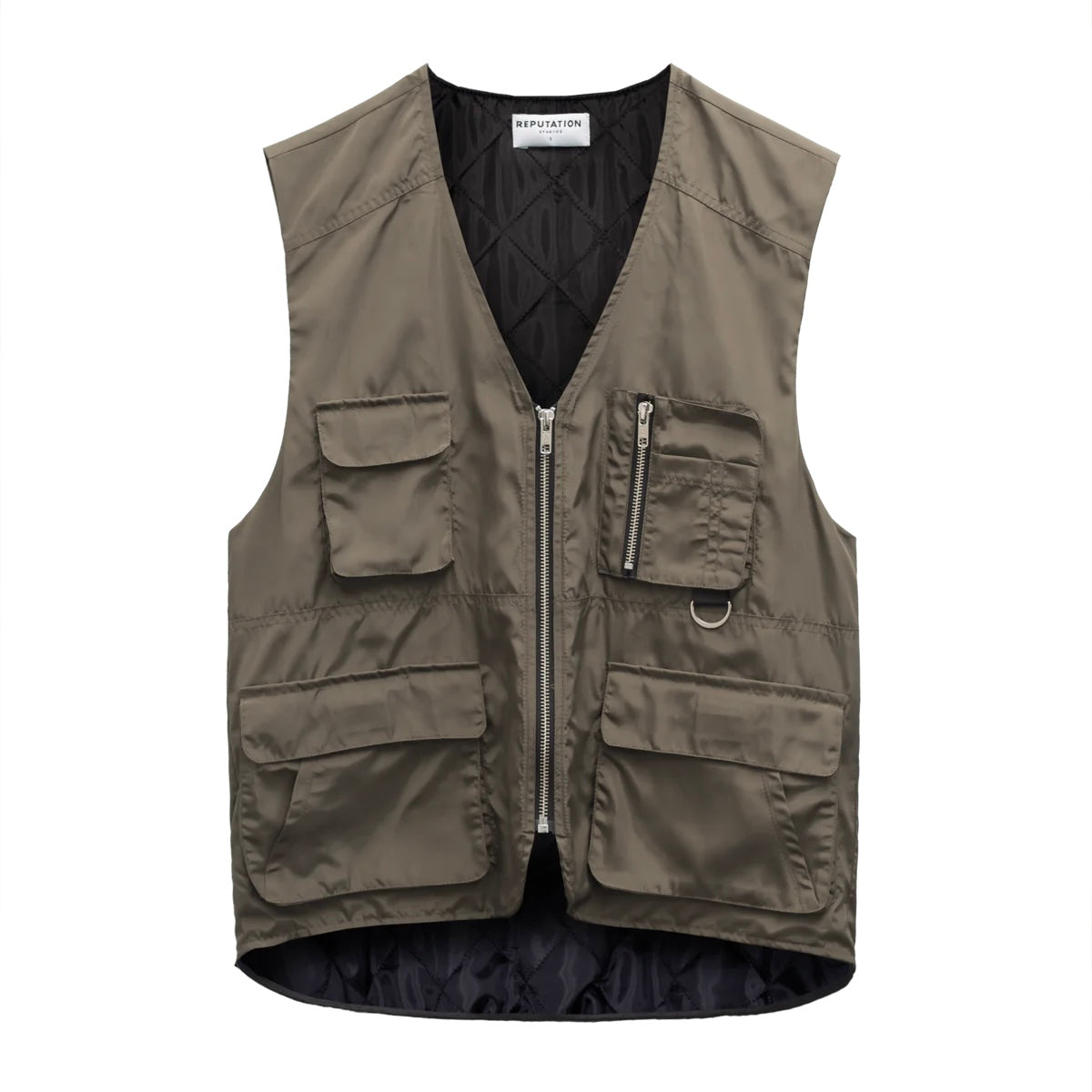 NYLON UTILITY VEST - FOREST