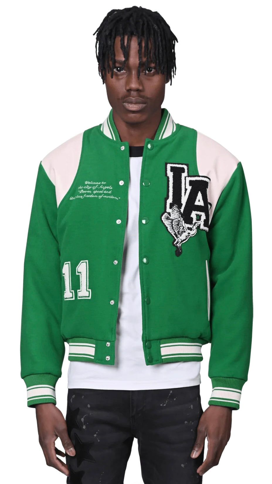 VARSITY JACKET - PINE GREEN