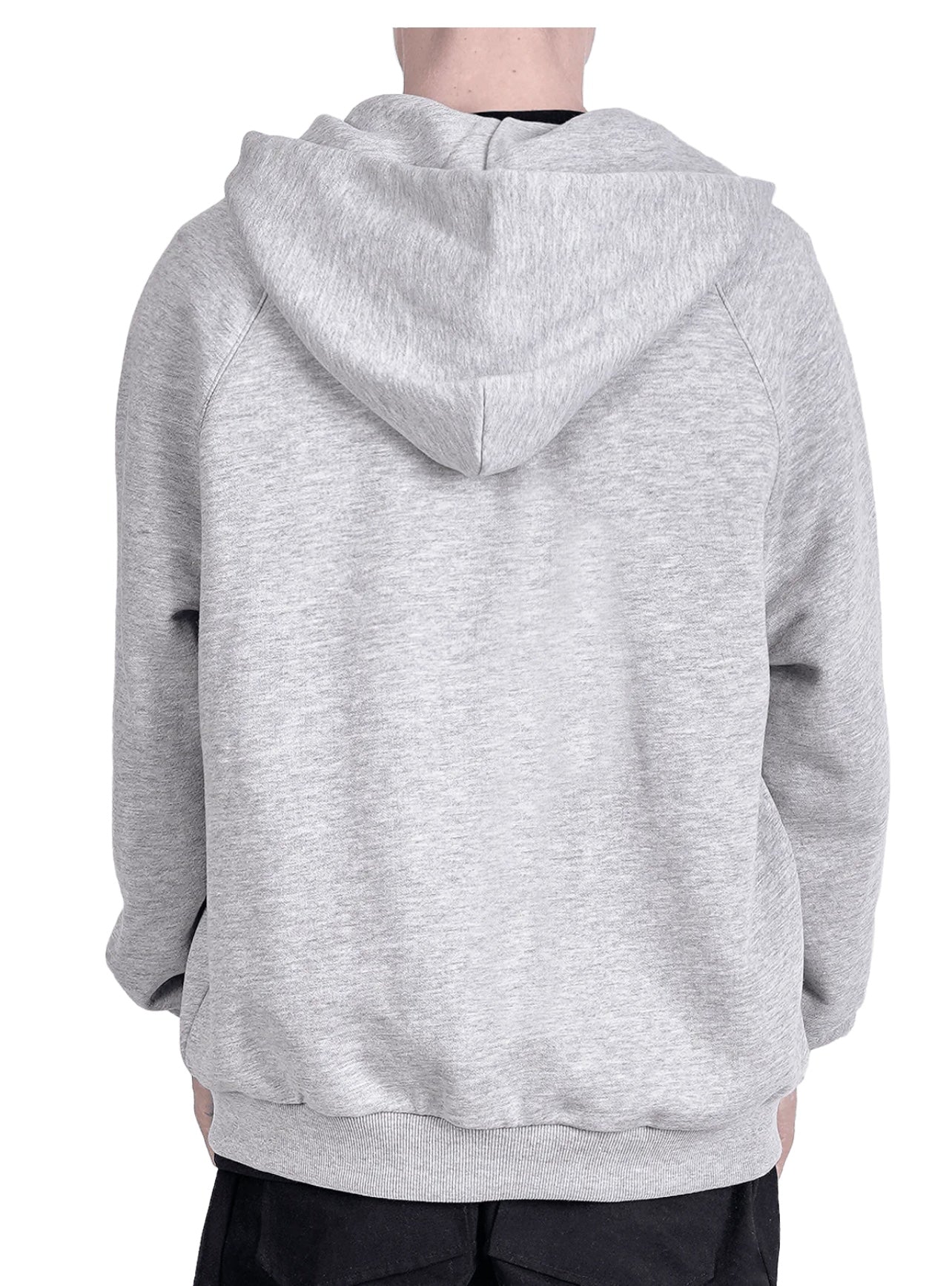 OVERSIZED ZIPPER HOODIE - GREY