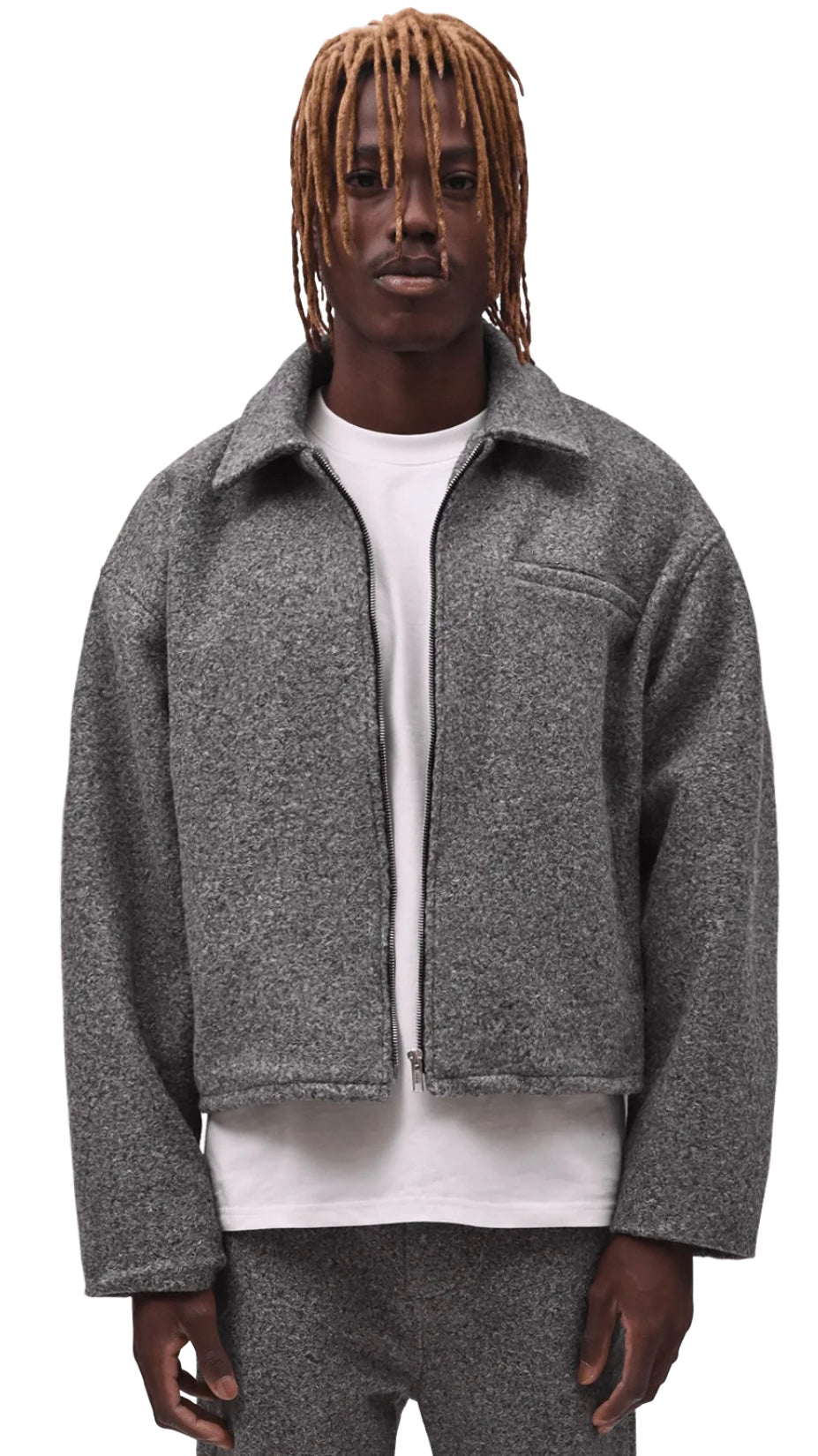 CROPPED JACKET - STONE