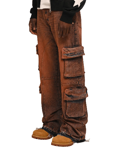 BAGGY CARGO DENIM - BLOOD DIAMOND