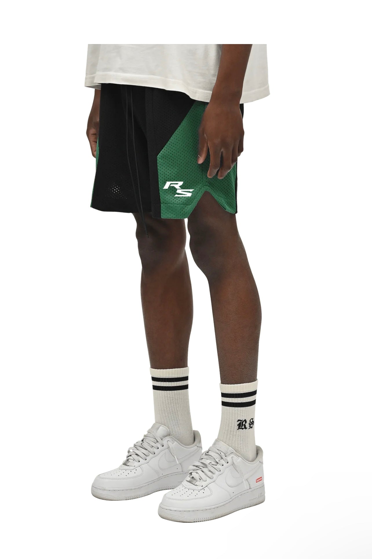 PANEL MESH SHORTS - RACING GREEN