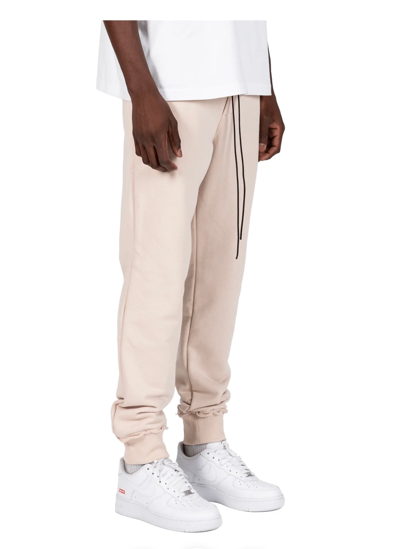 DISTRESSED SWEATPANTS - SAND