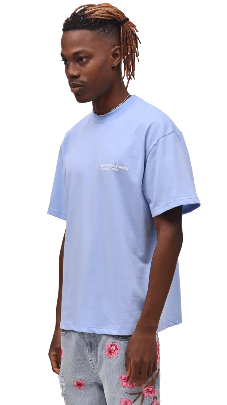 "STATEMENT PIECE" TEE - BABY BLUE