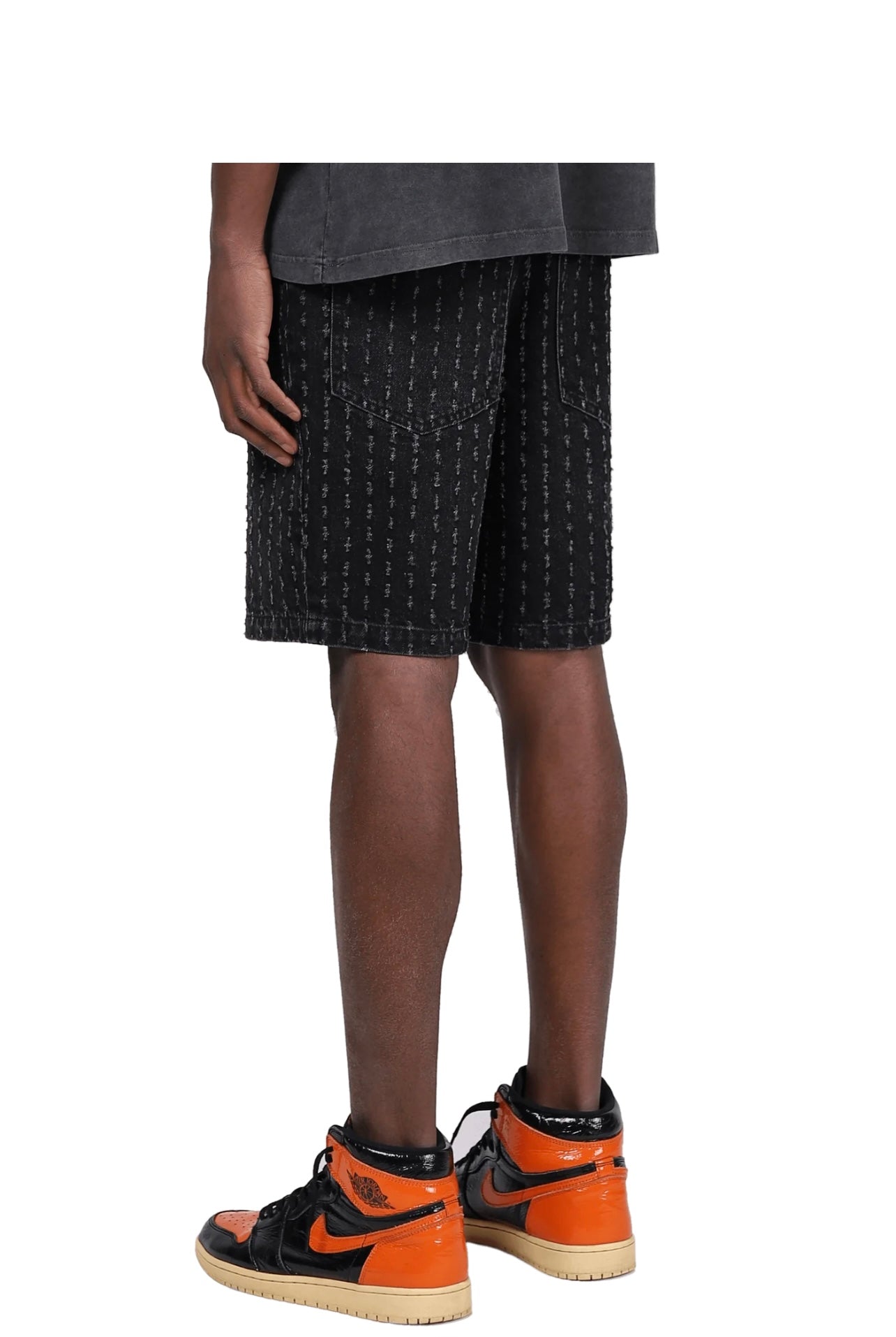 BULLET HOLE SHORTS - BLACK