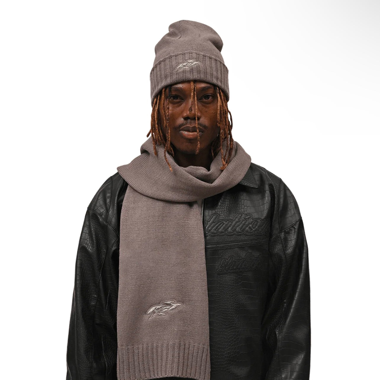 Y2K KNIT BEANIE - GREY
