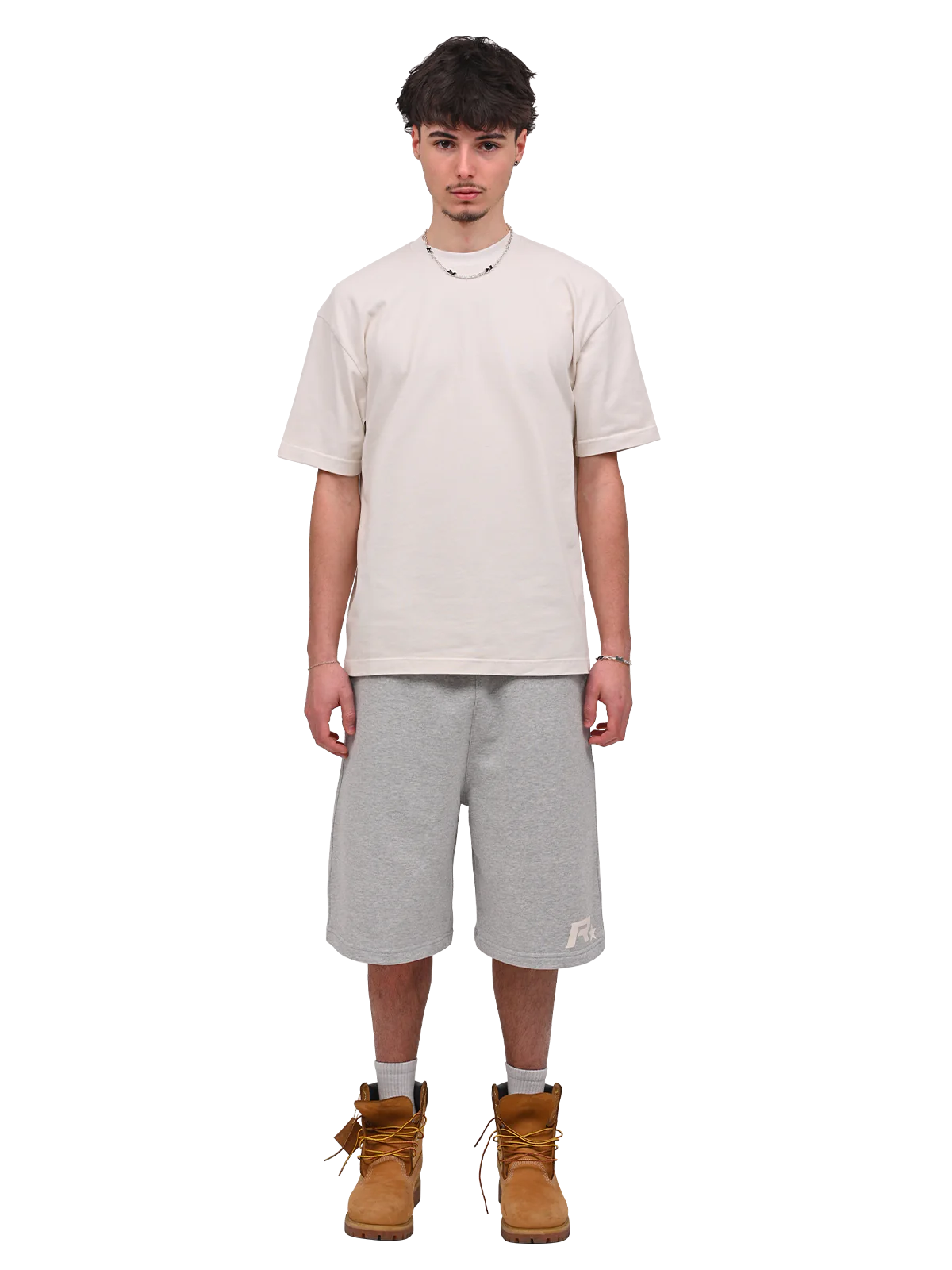 BAGGY JERSEY SHORTS - HEATHER GREY