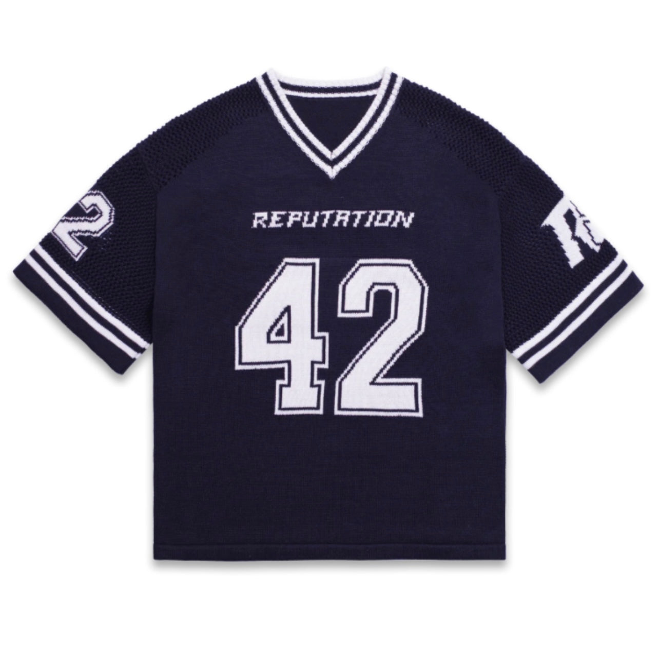 Y2K KNIT HOCKEY JERSEY - NAVY