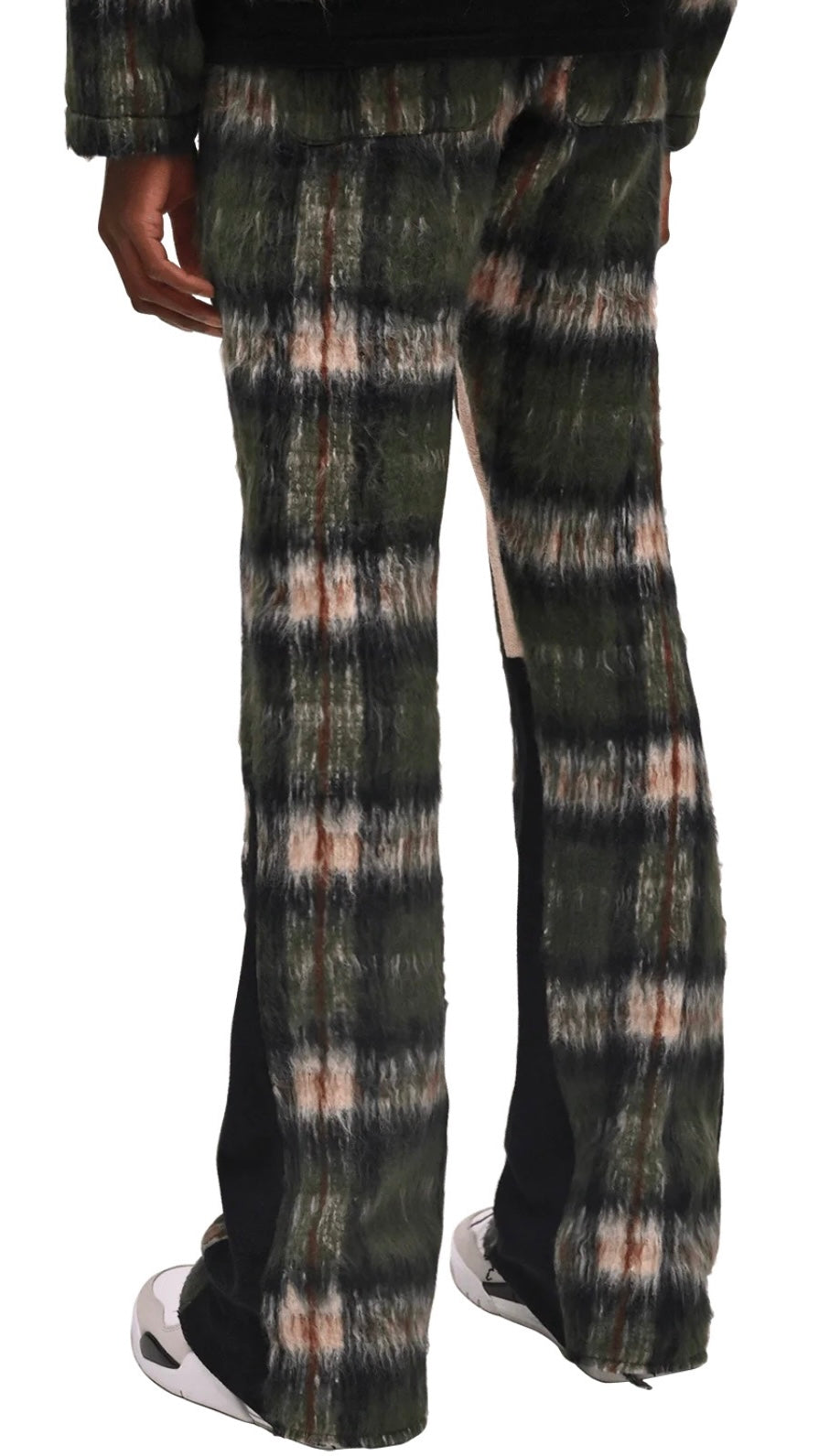 MOHAIR FLARE SWEATPANTS - EMERALD