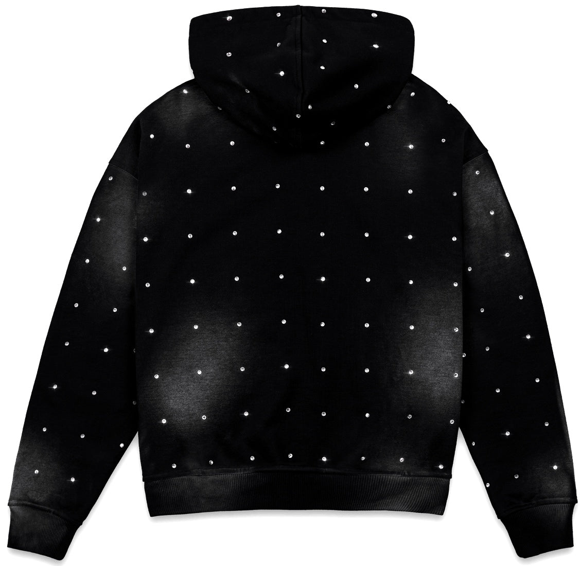 RHINESTONE HOODIE - BLACK