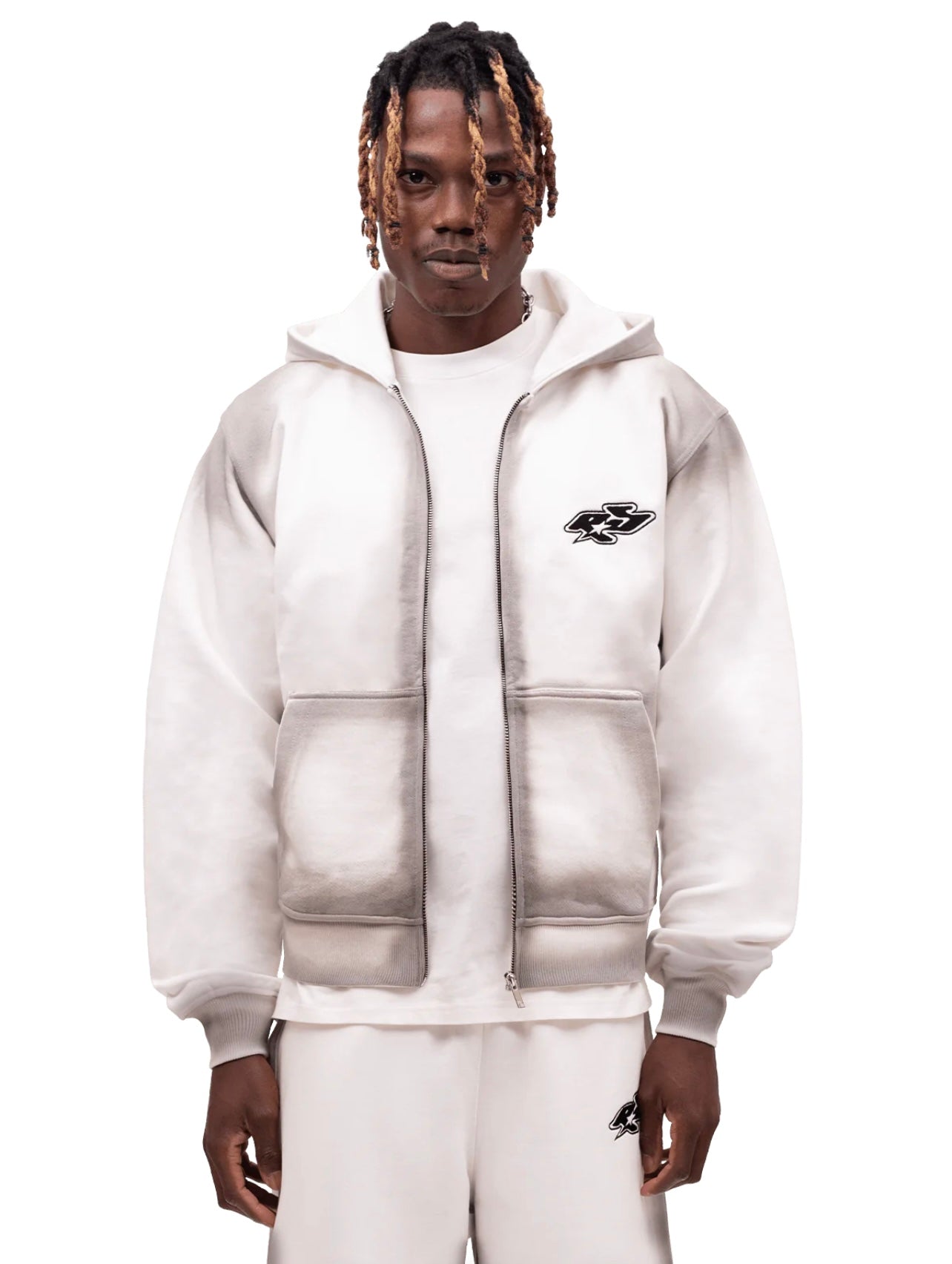 Y2K Zipper Hoodie - Pearl