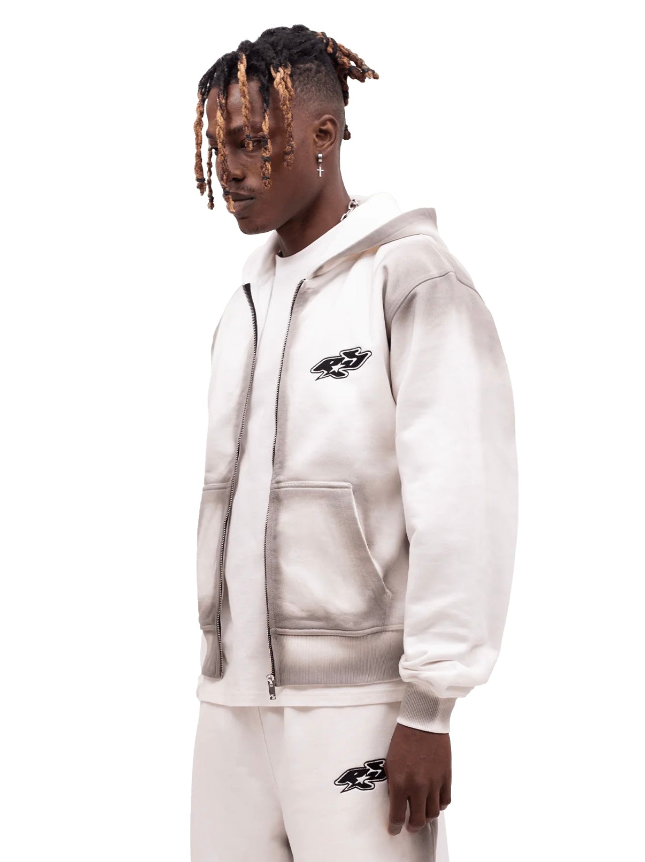 Y2K Zipper Hoodie - Pearl