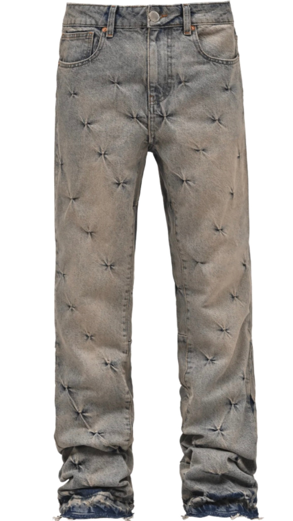 PINCHED FLARE DENIM - CREAM WASH