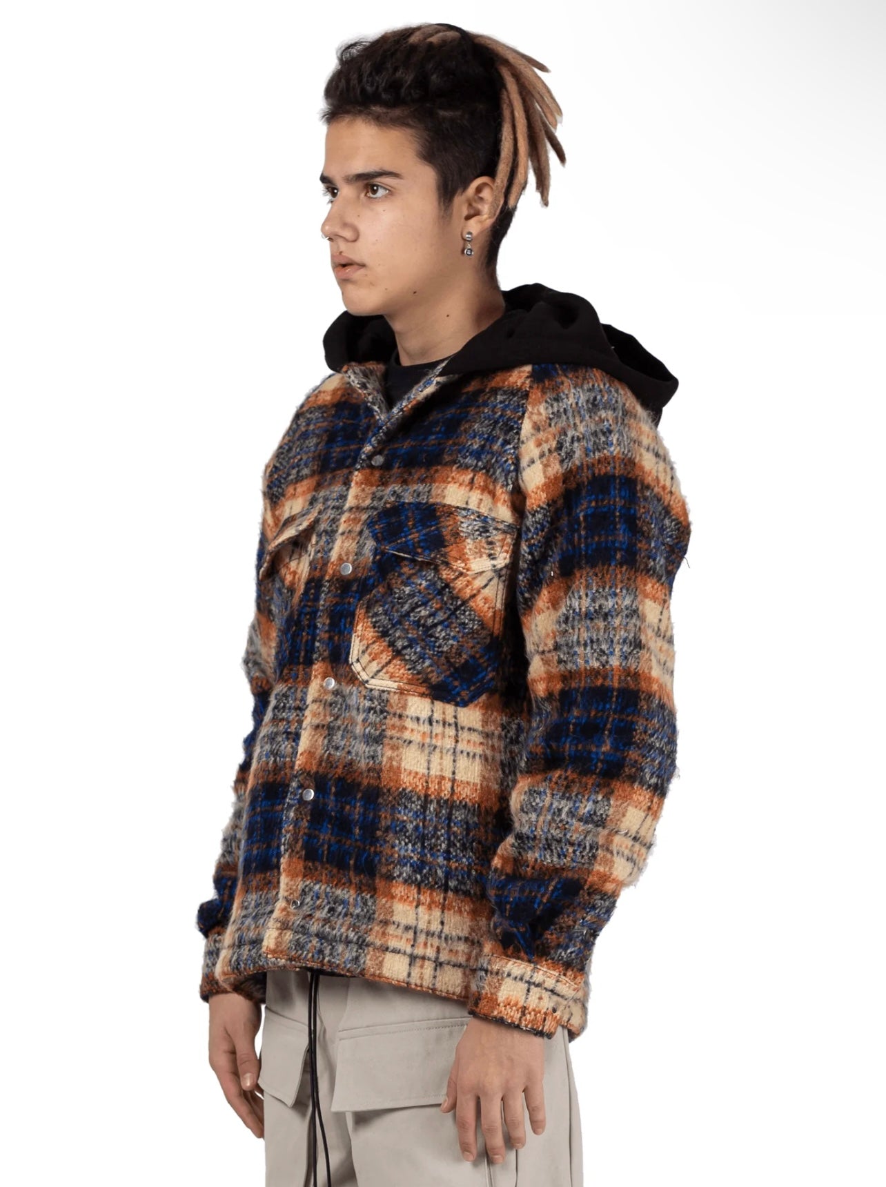 OVERSIZED TARTAN SHIRT - COPPER