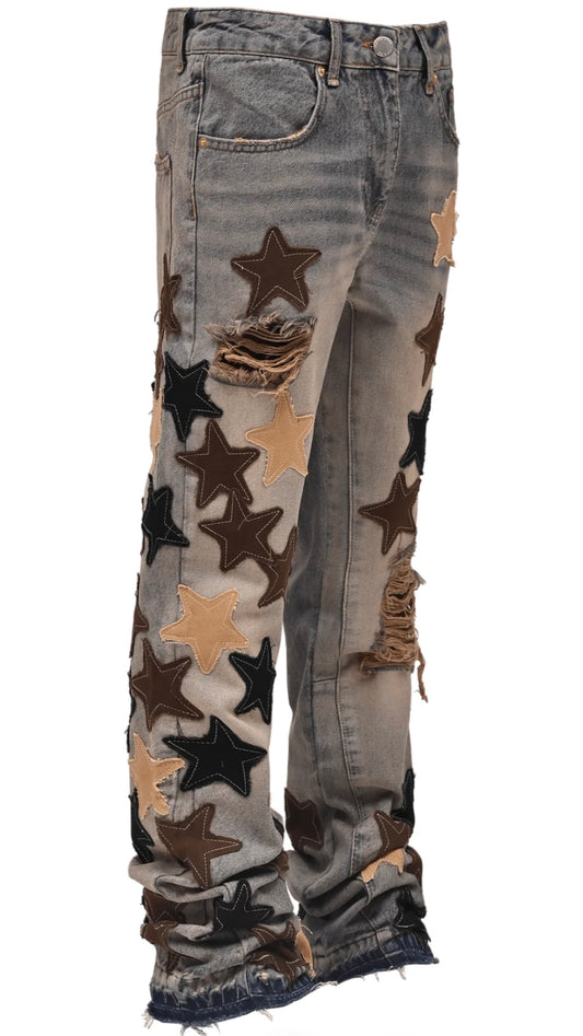 STAR FLARE DENIM - CREAM WASH