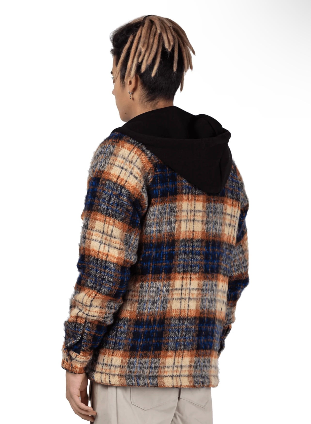 OVERSIZED TARTAN SHIRT - COPPER