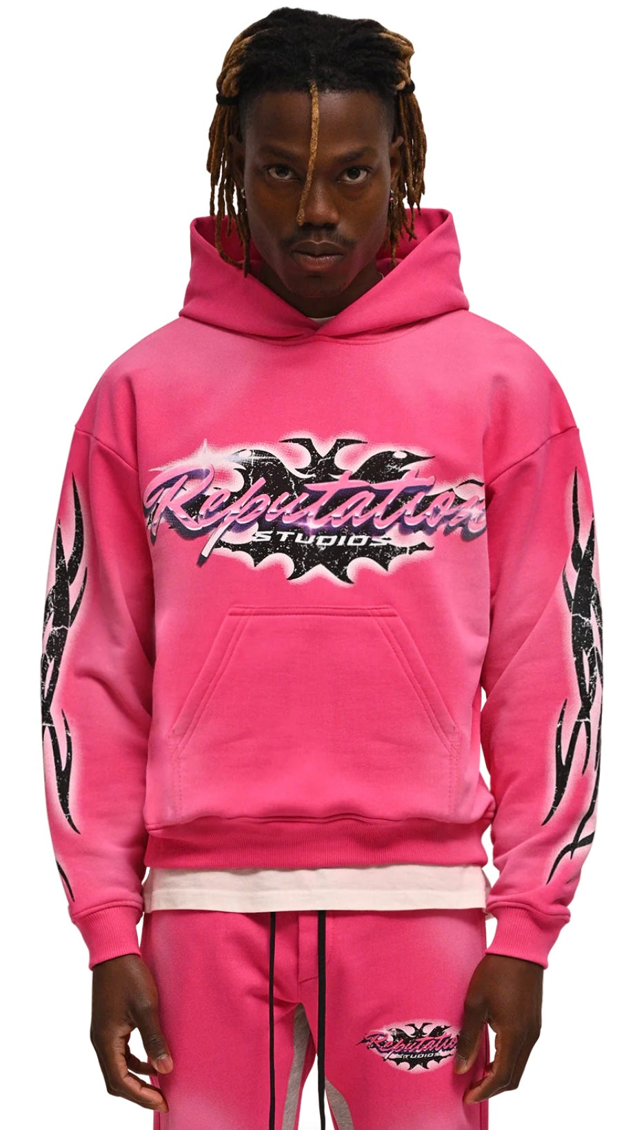 TRIBAL HOODIE - HOT PINK