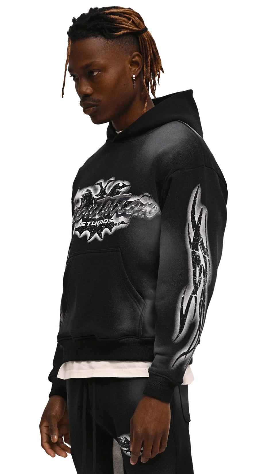 TRIBAL HOODIE - BLACK