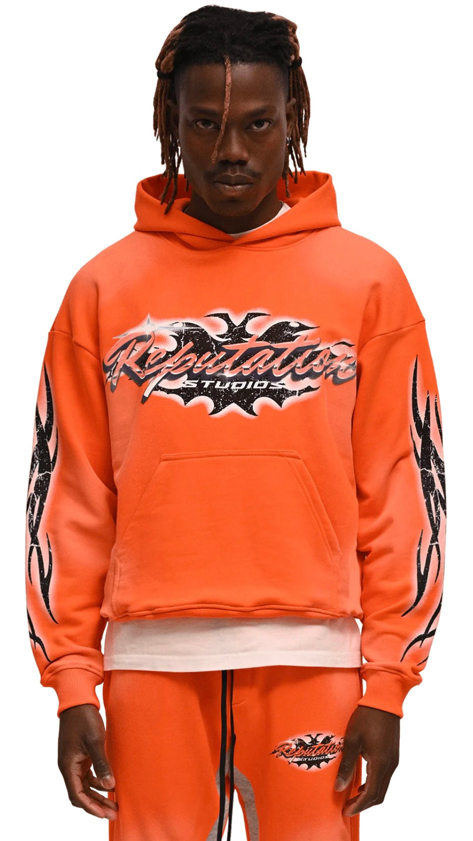 TRIBAL HOODIE - TANGERINE