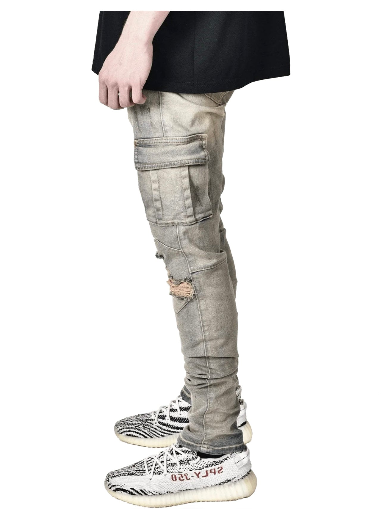 CARGO DENIM - DIRTY WASH