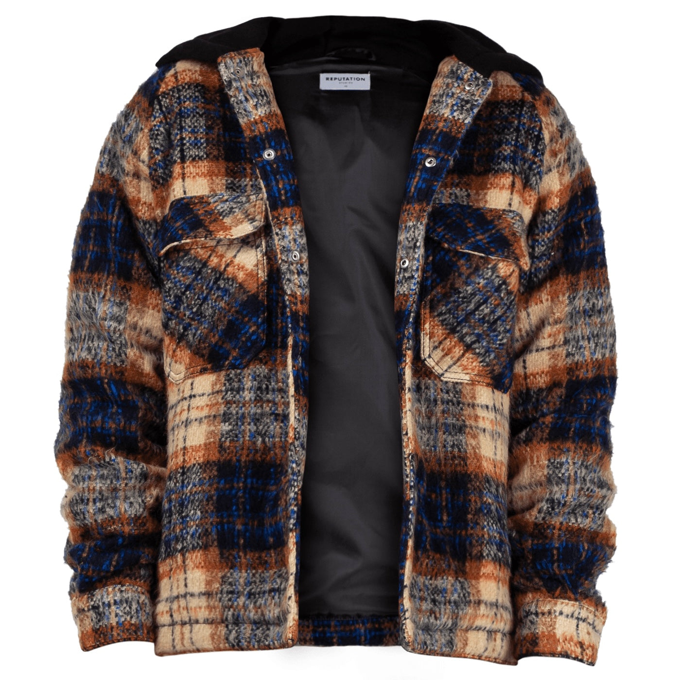 OVERSIZED TARTAN SHIRT - COPPER