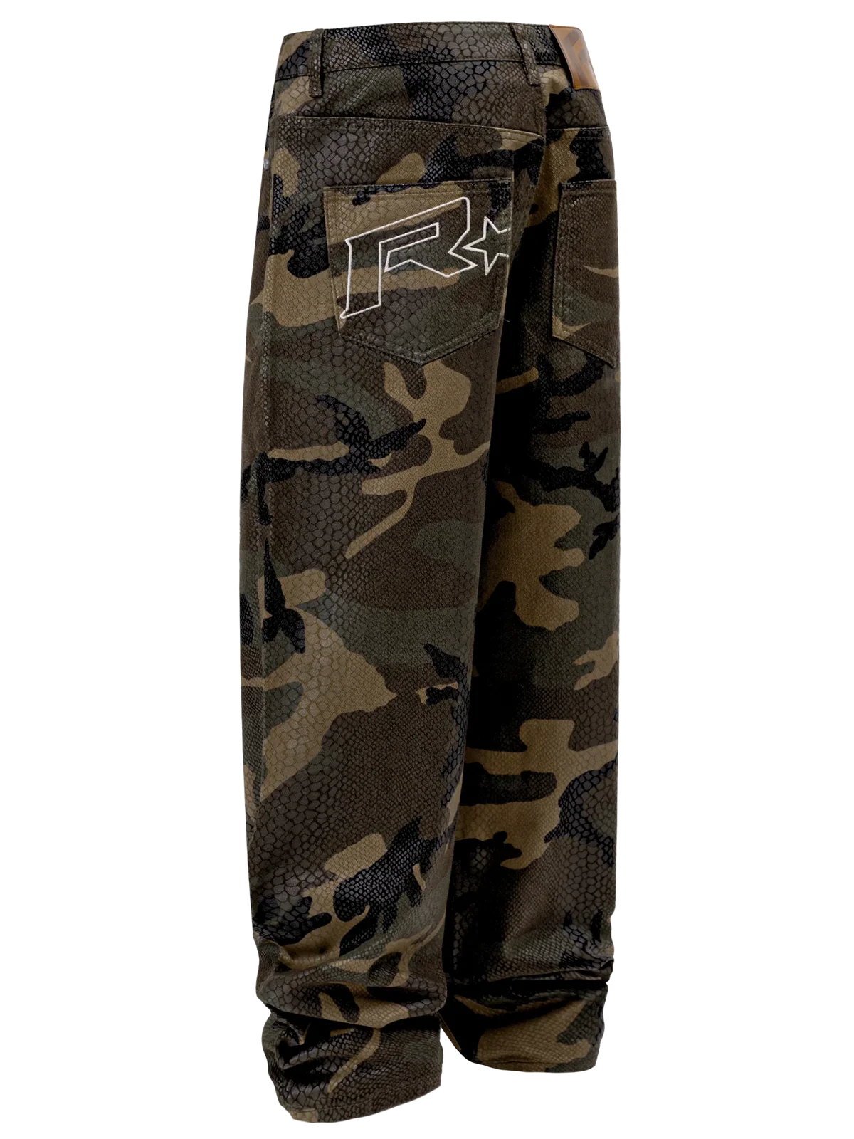 PYTHON CAMO BAGGY DENIM