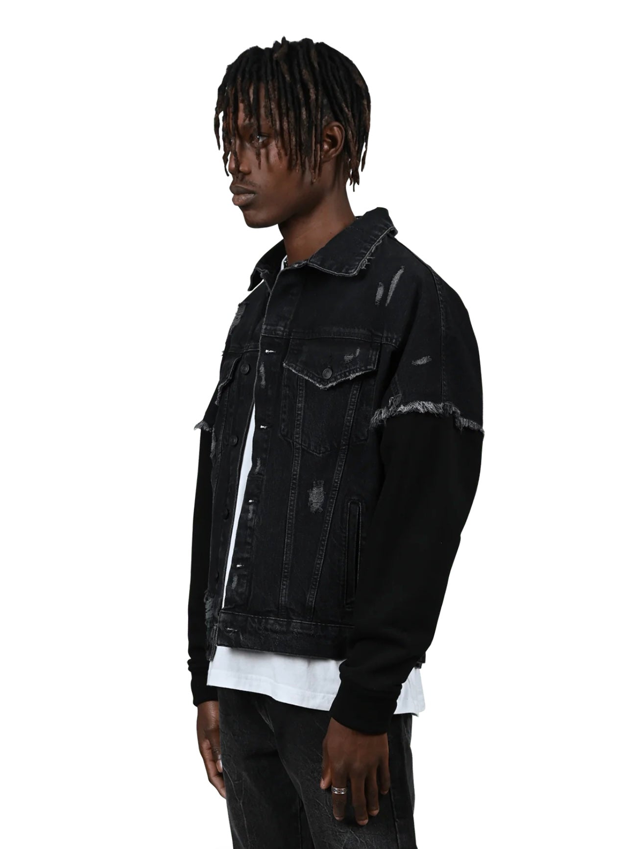 RETRO DENIM JACKET - BLACK