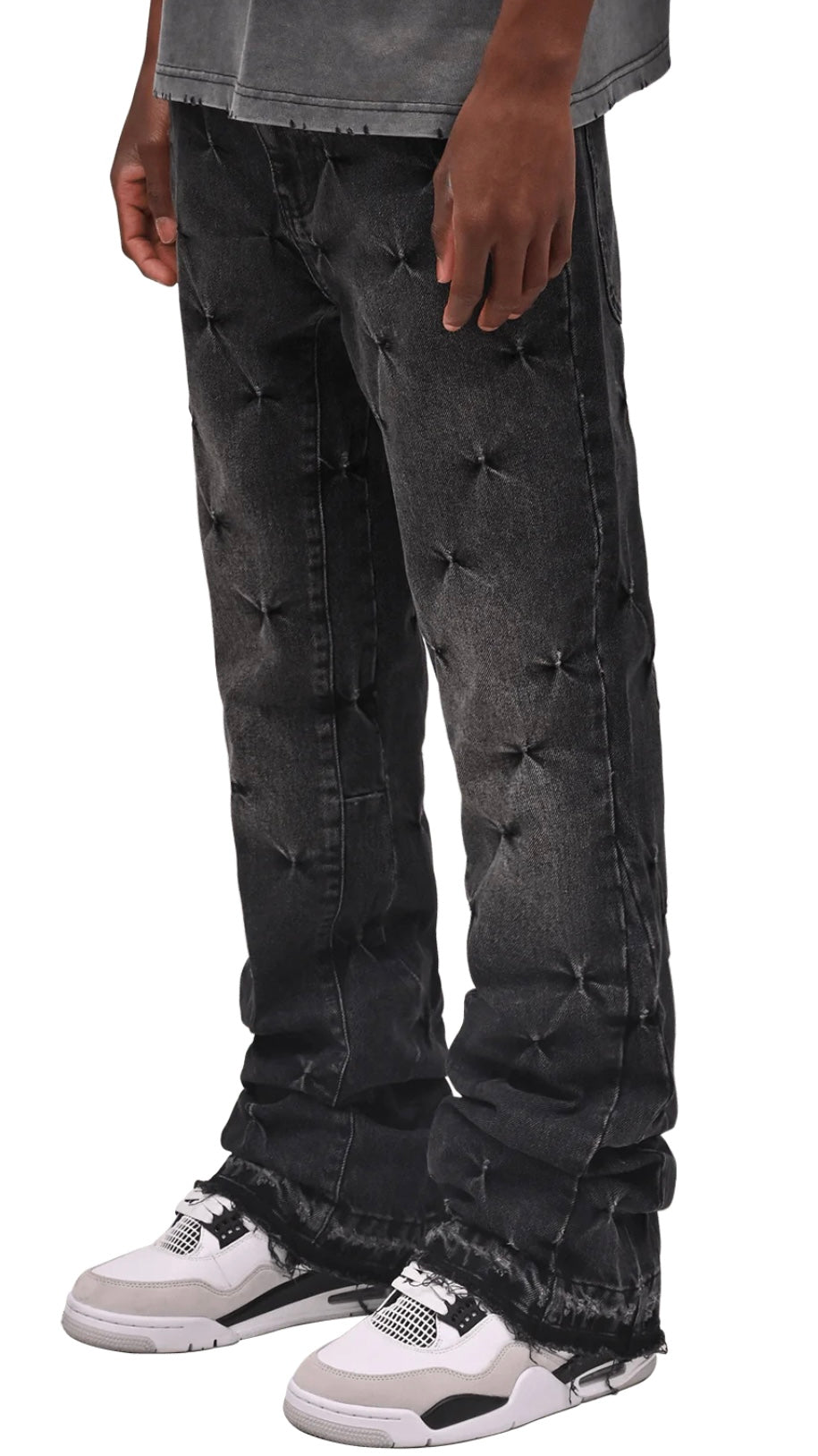 PINCHED FLARE DENIM - BLACK