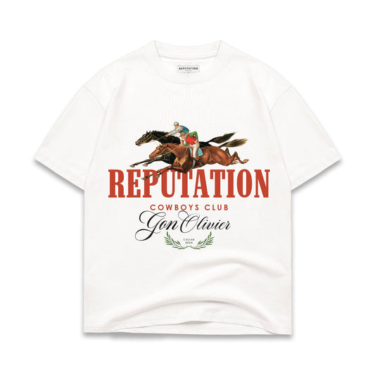 GONOLIVIER X REPUTATION RODEO TEE - CREAM