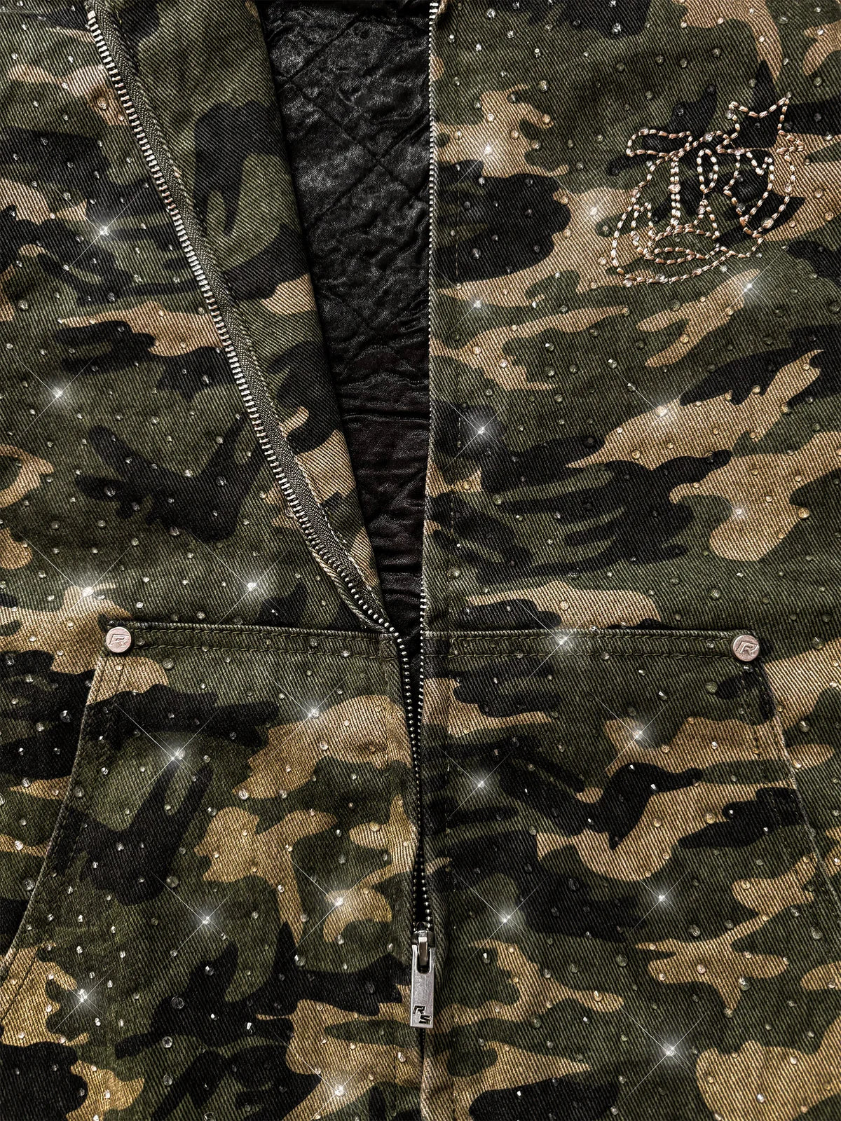 DIAMOND CAMO JACKET - KHAKI