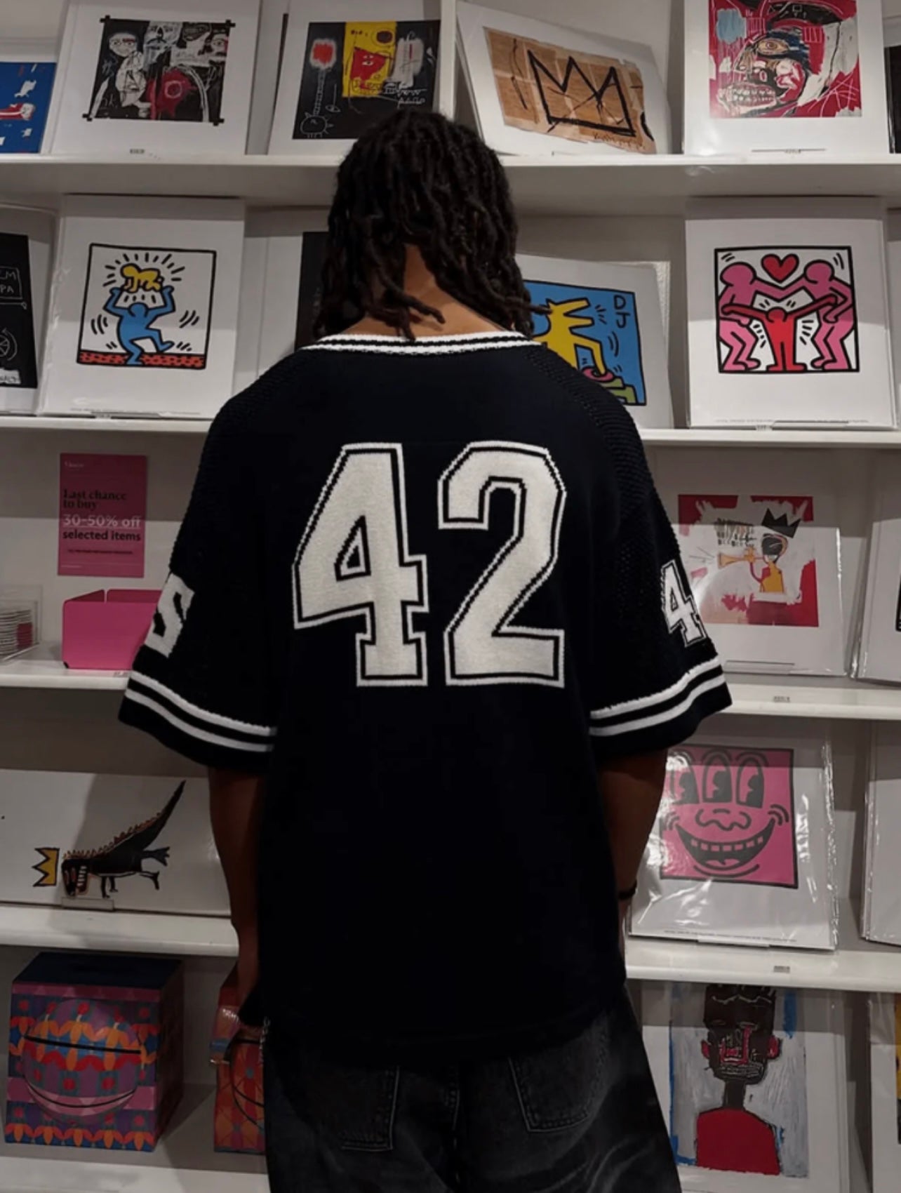 Y2K KNIT HOCKEY JERSEY - NAVY